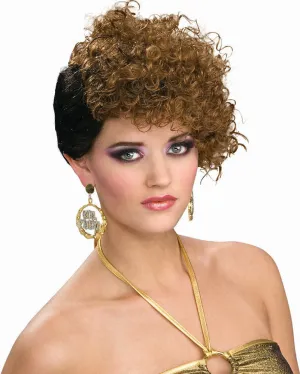 80s Hip Hop Home Girl Short Curly Brown Wig