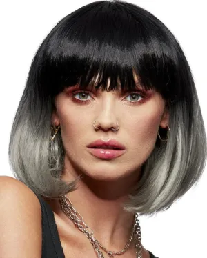 Alien Black and Grey Bob Wig
