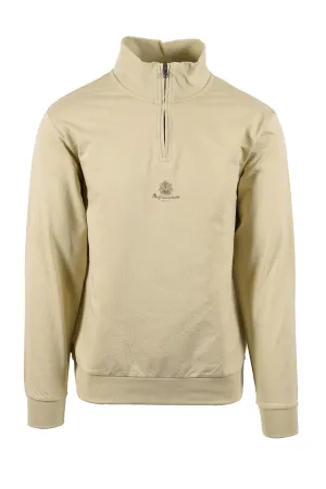 Aquascutum Small Logo Half Zip Beige