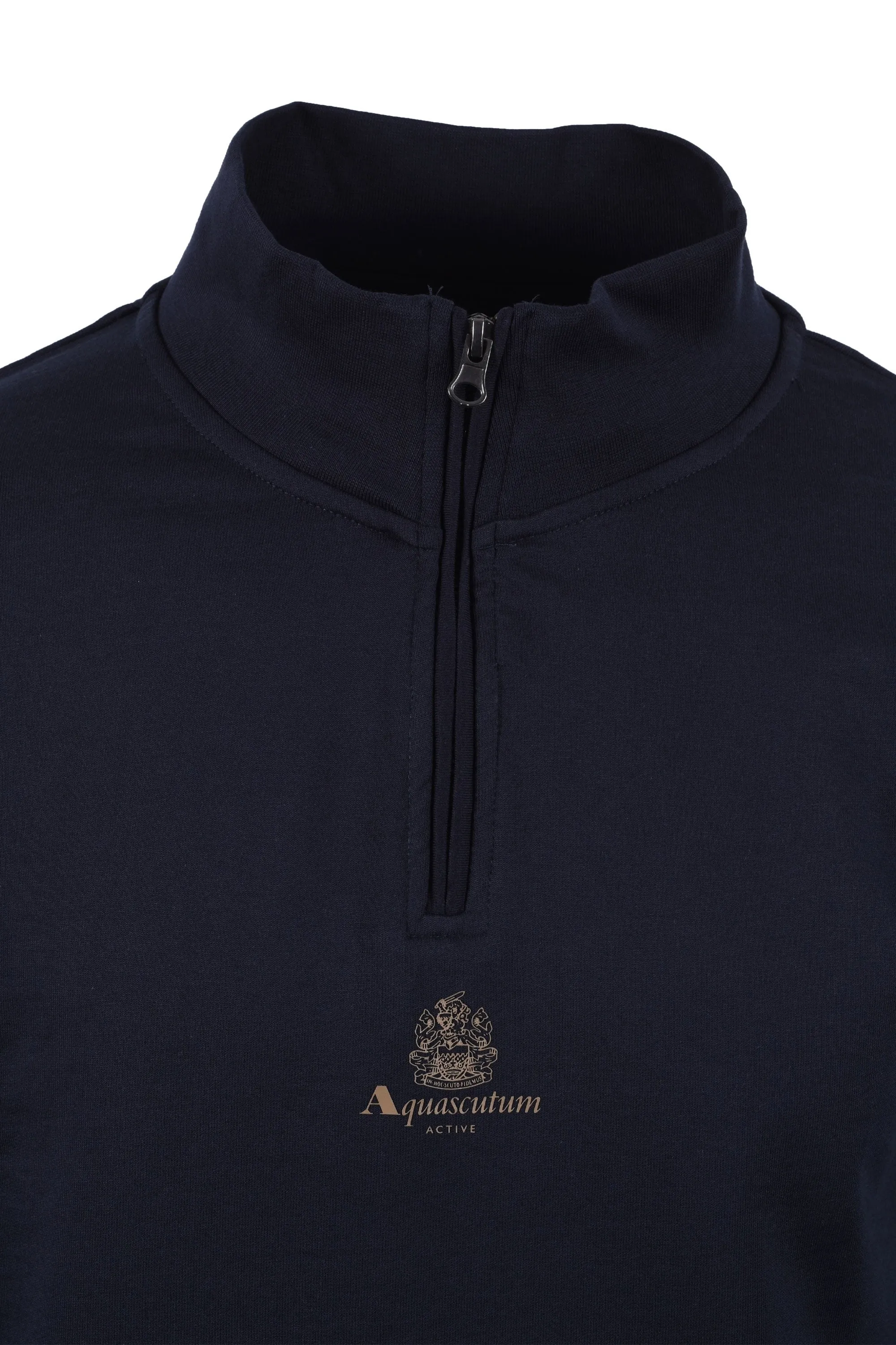 Aquascutum Small Logo Half Zip Navy