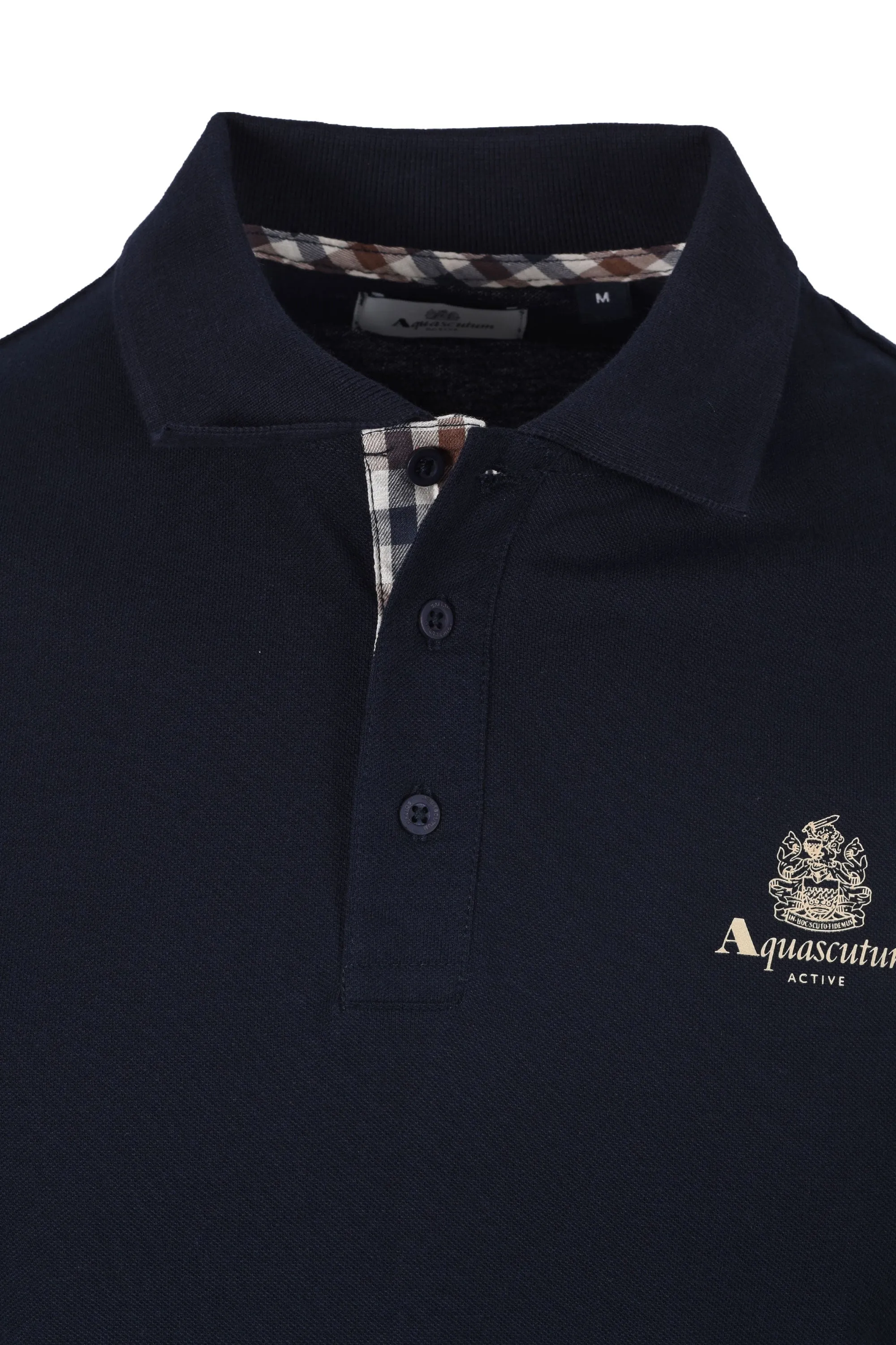 Aquascutum Small Logo Piquet Polo Shirt Navy