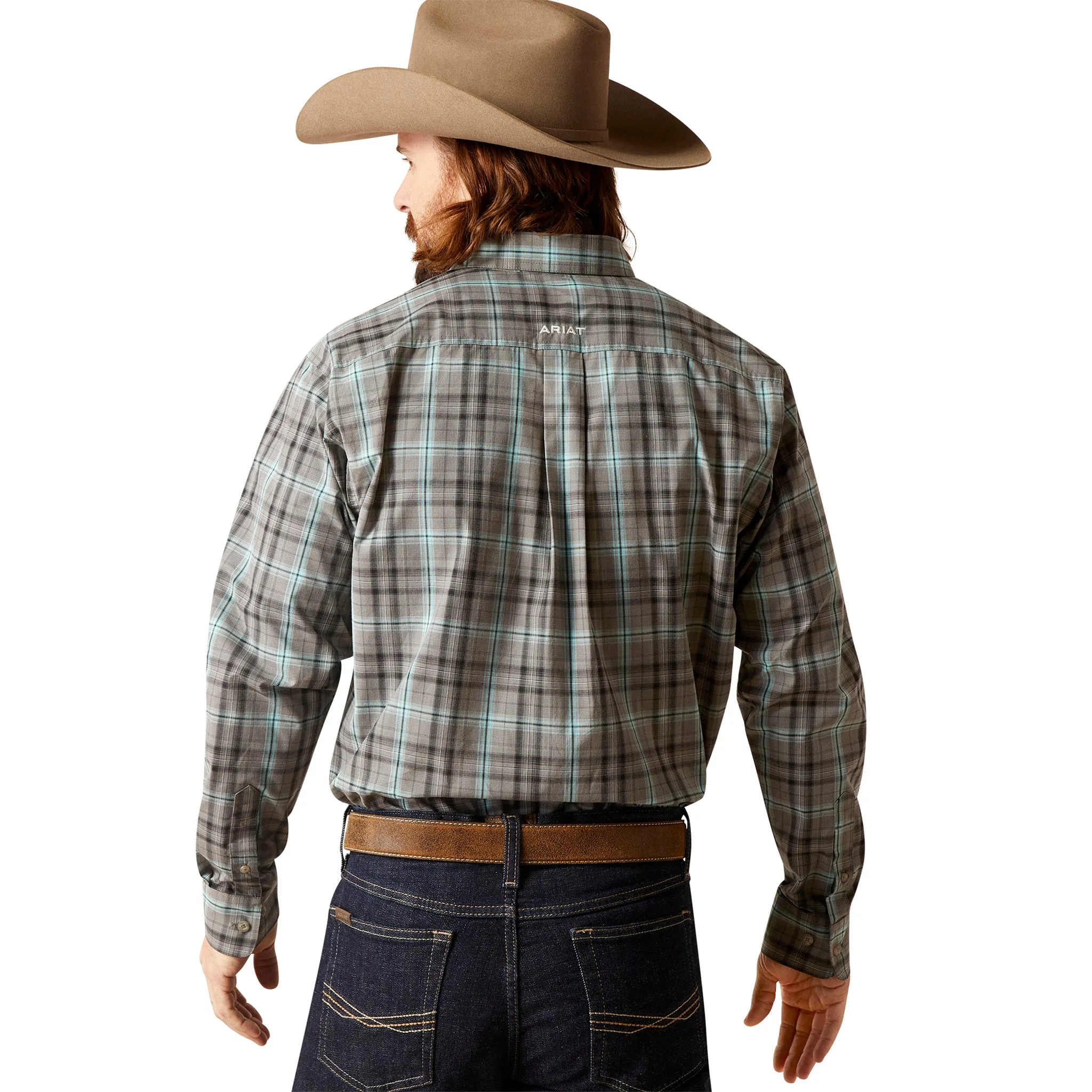 Ariat Men's Pro Stryker Steel Blue Striped Shirt