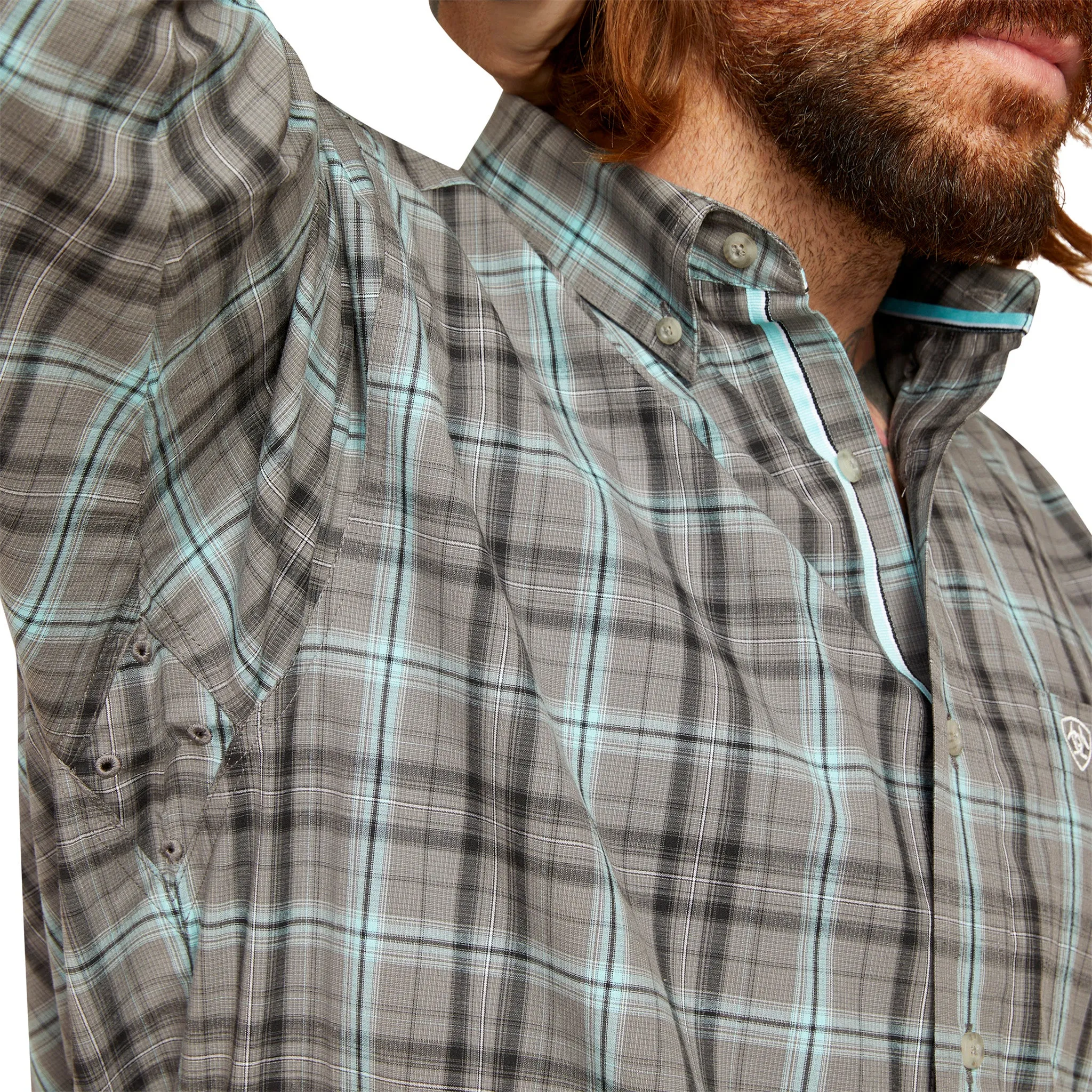Ariat Men's Pro Stryker Steel Blue Striped Shirt