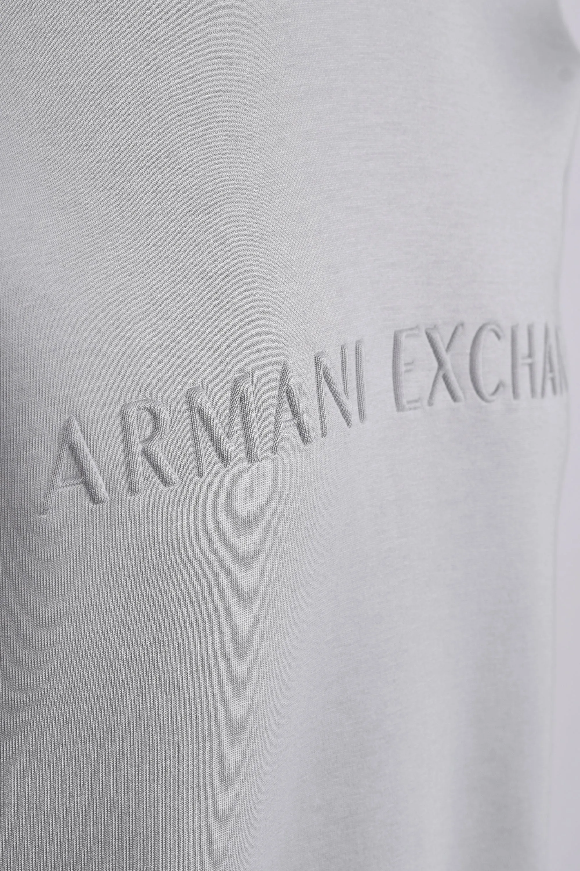 Armani Exchange Jersey Crew Neck Sweatshirt Neutral Gray
