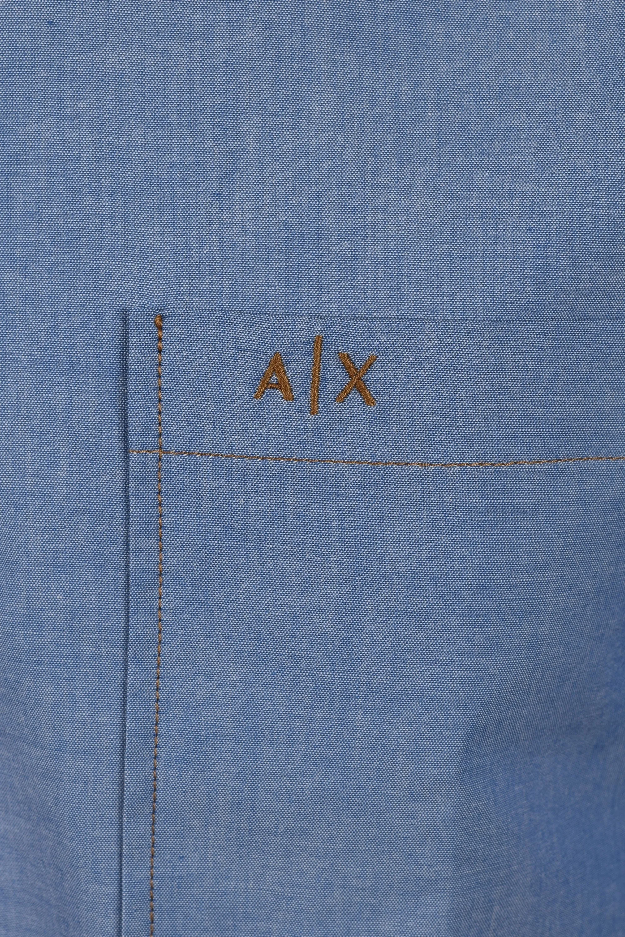 Armani Exchange Shirt Blue Chambray