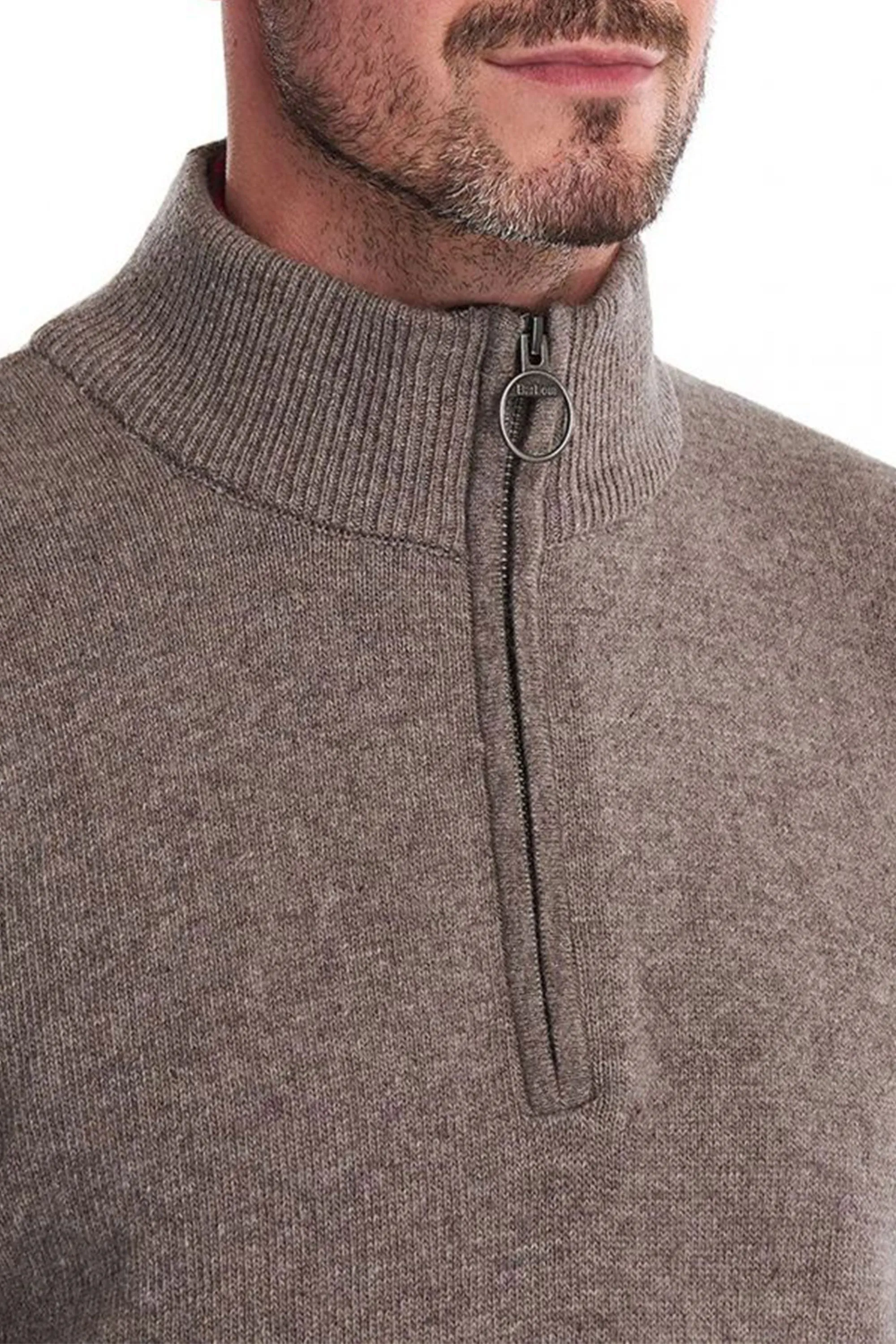 Barbour Holden Half Zip Jumper Knitwear Military Marl