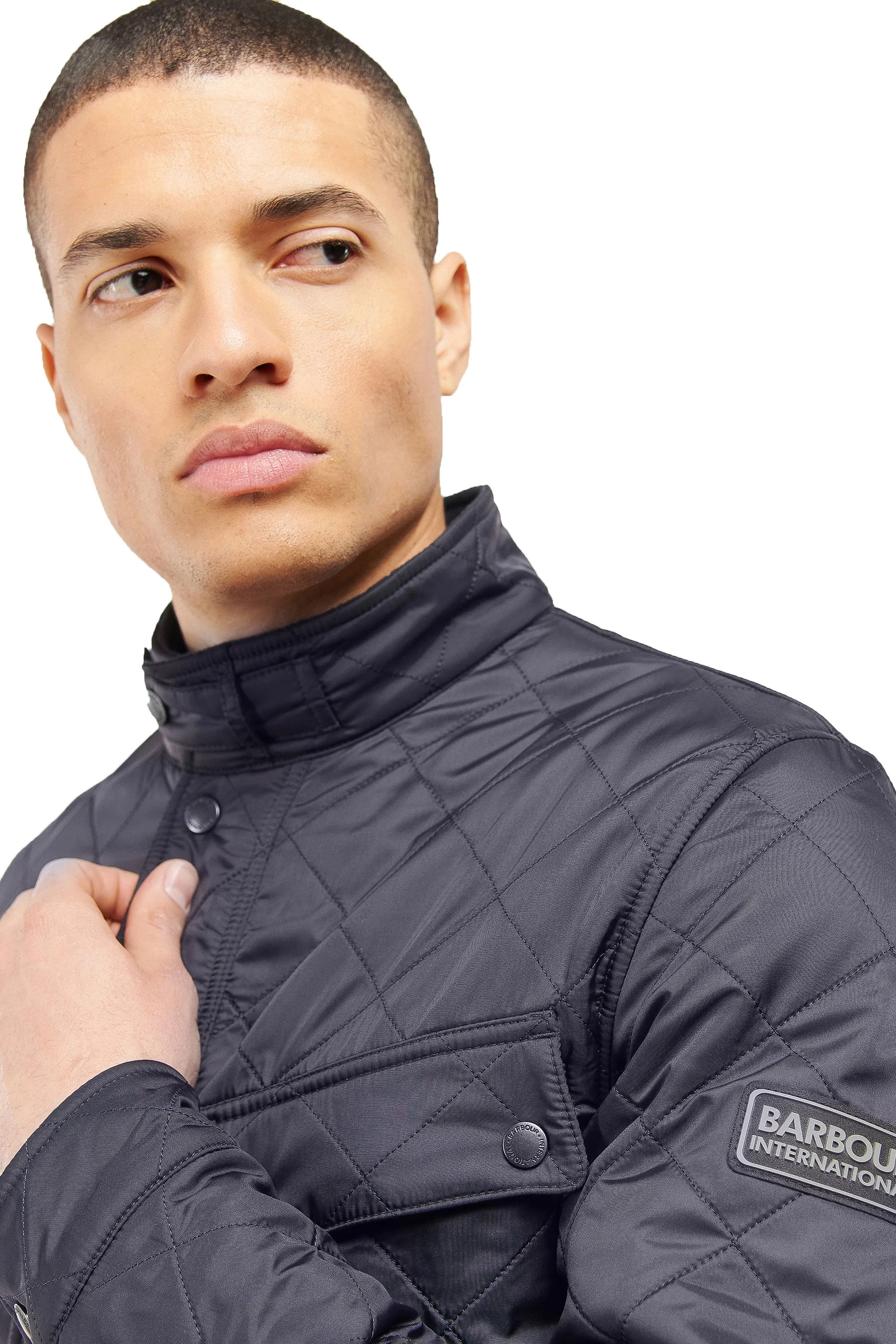 Barbour International Tourer Ariel Polarquilt Jacket Navy