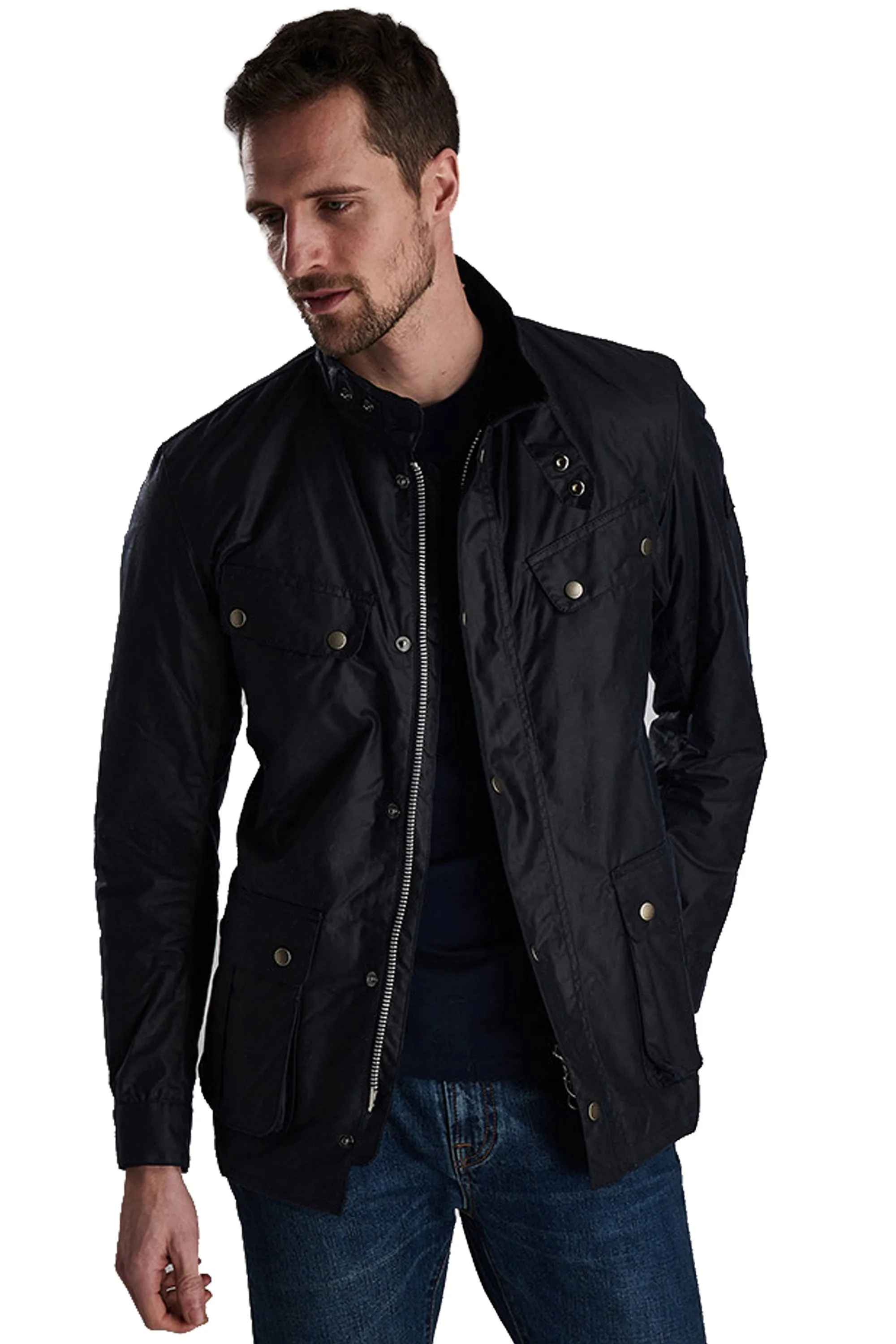 Barbour International Tourer Wax Duke Jacket Navy