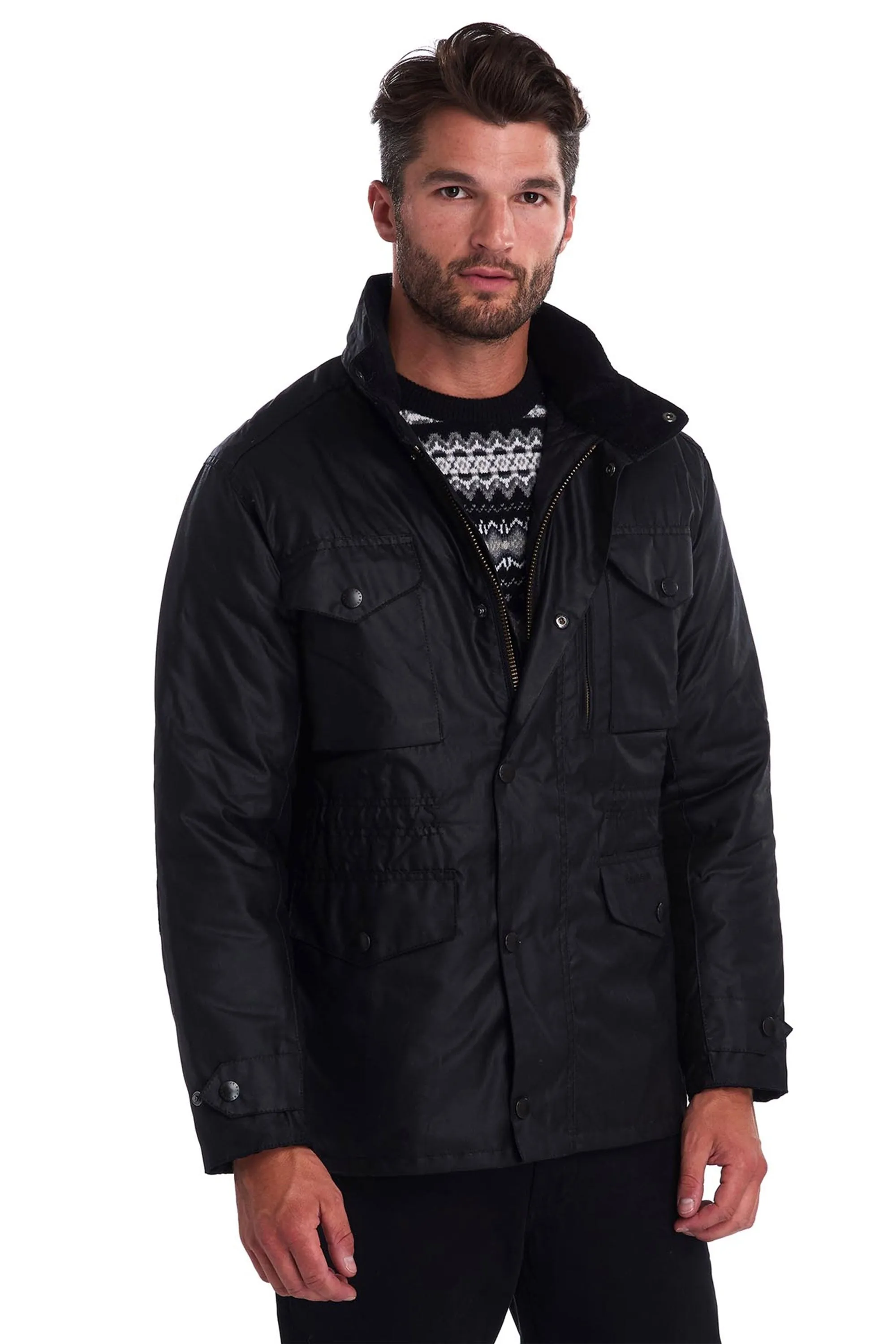 Barbour Sapper Wax Jacket Black