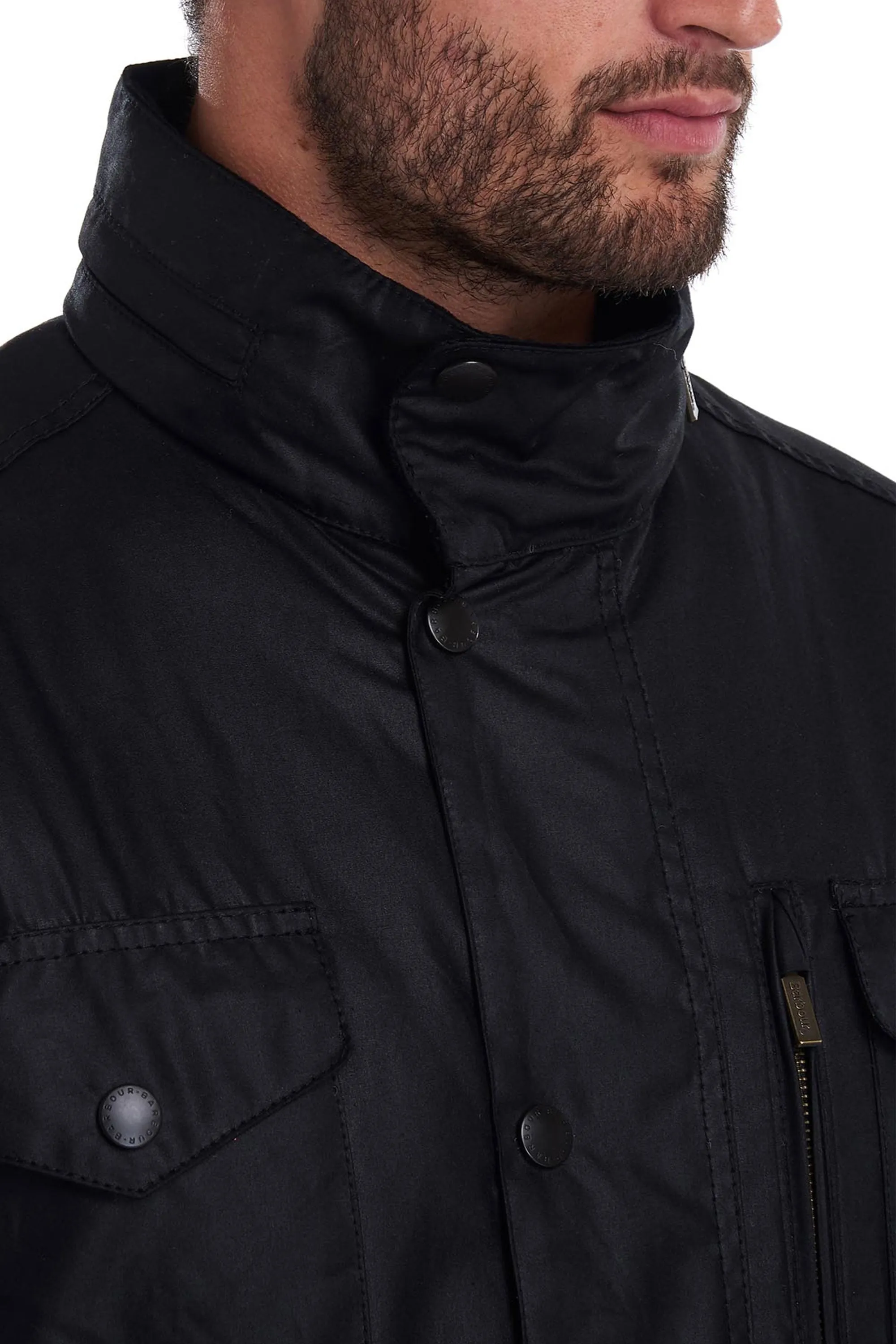Barbour Sapper Wax Jacket Black