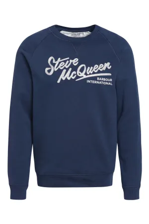 Barrbour Steve Mcqueen Frankie Crew Neck Sweatshirt Oxford Navy