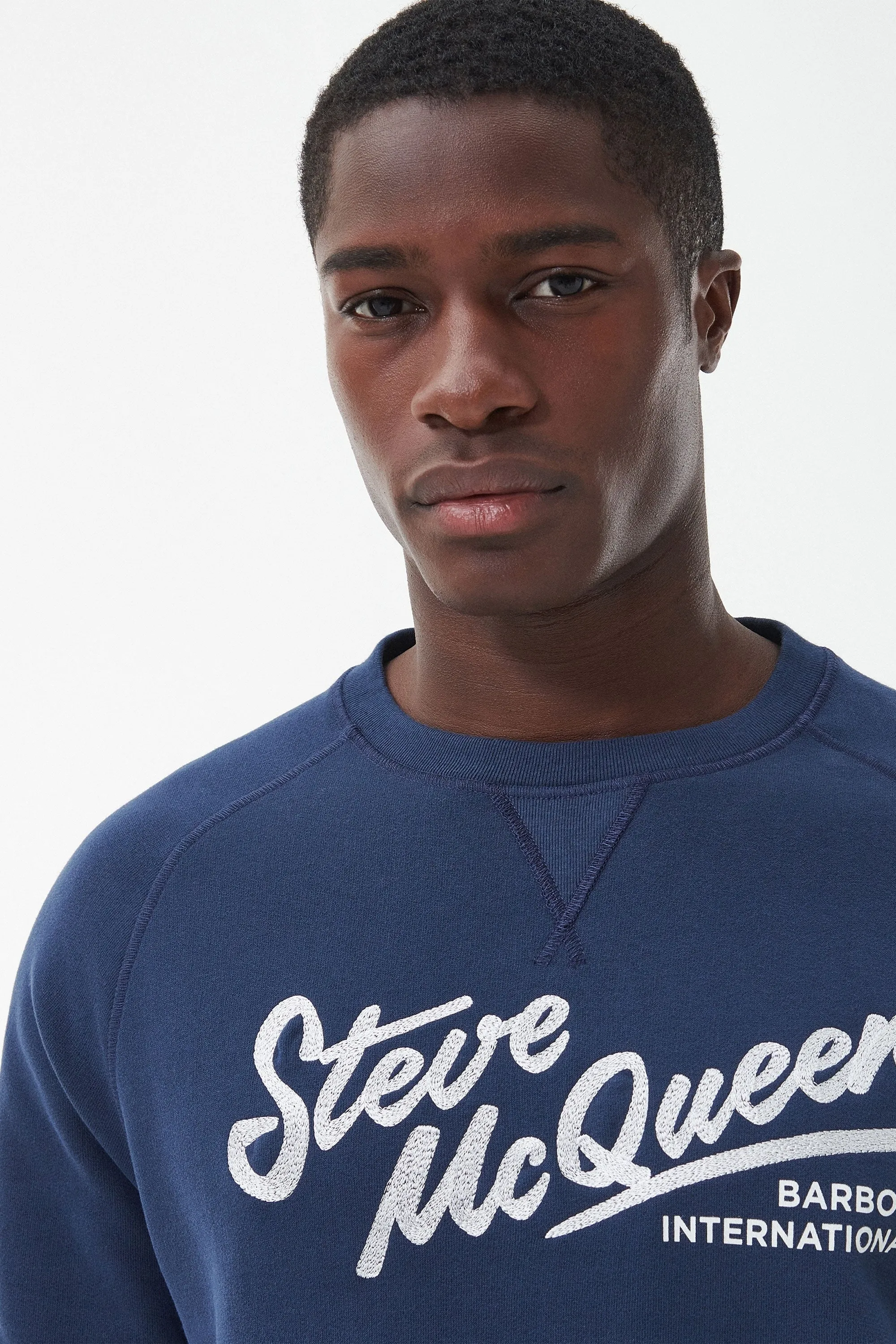 Barrbour Steve Mcqueen Frankie Crew Neck Sweatshirt Oxford Navy