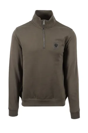 Belstaff Half Zip Sweatshirt Surplus Green