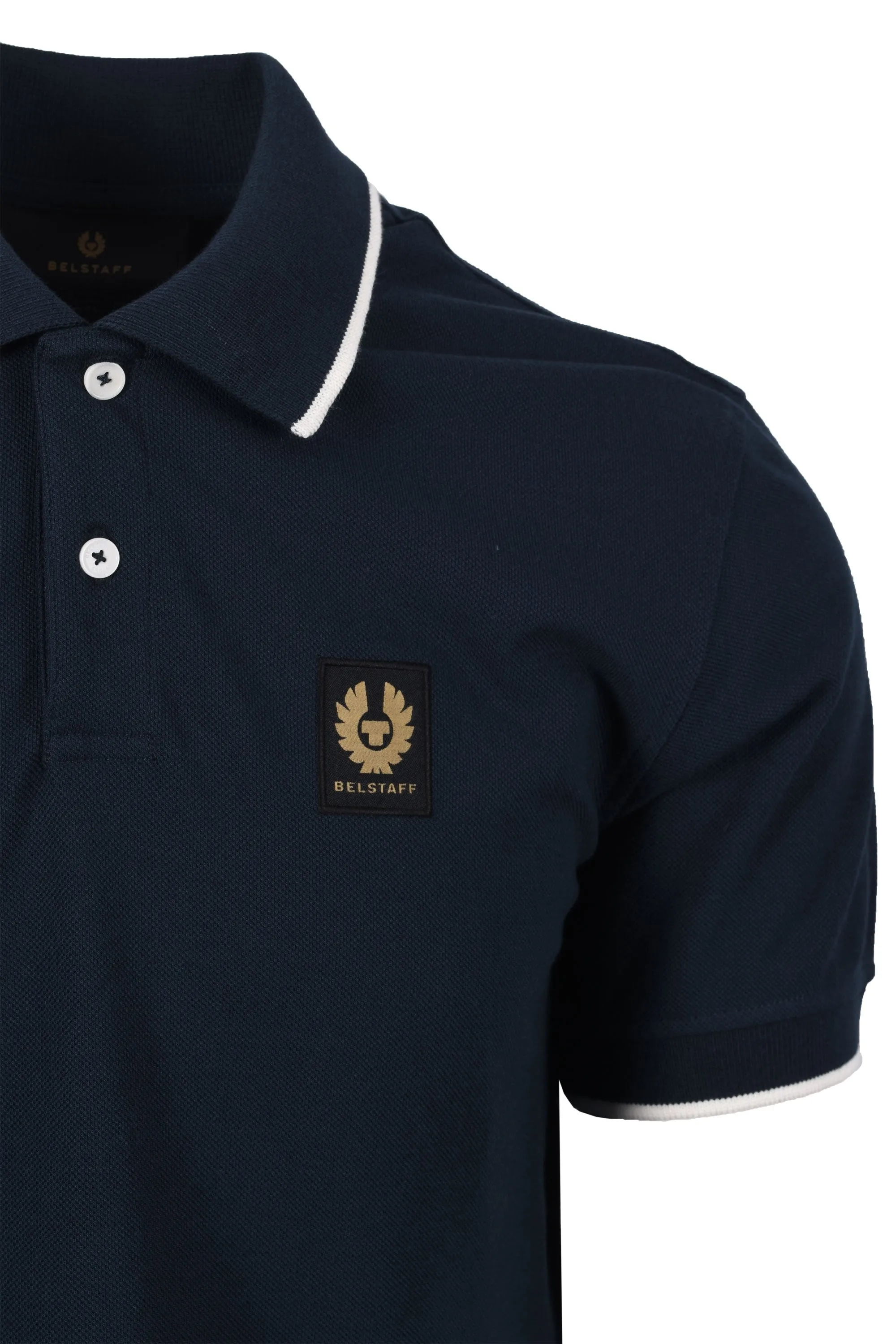 Belstaff Tipped Polo Shirt Dark Ink