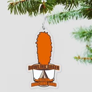 BGSU Acrylic Falcon Marching Band Ornament
