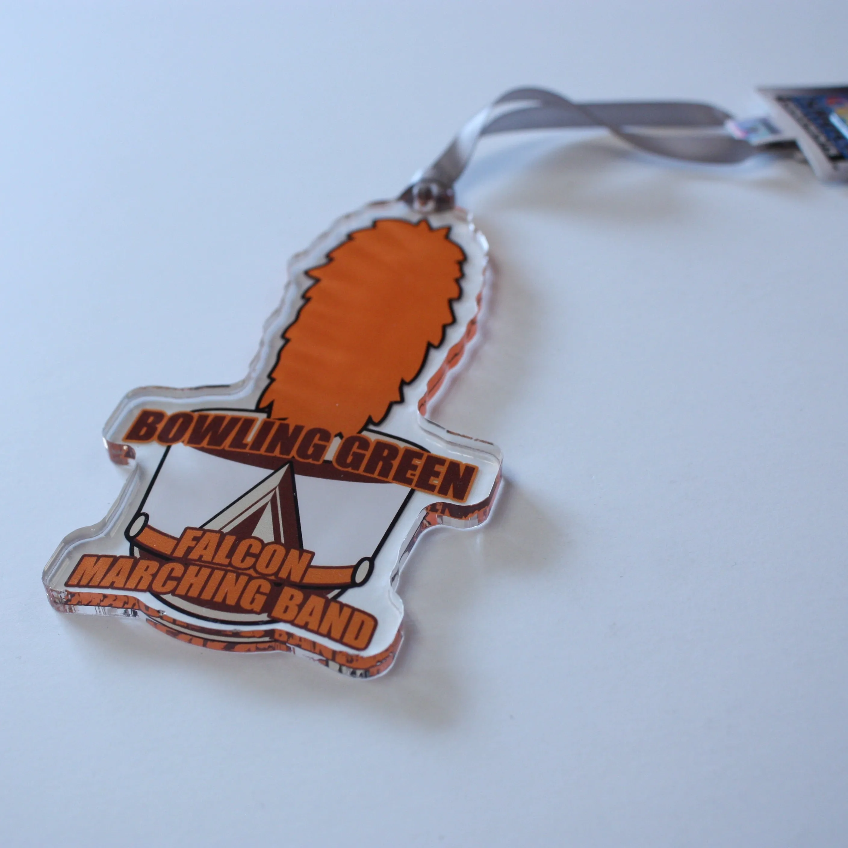 BGSU Acrylic Falcon Marching Band Ornament