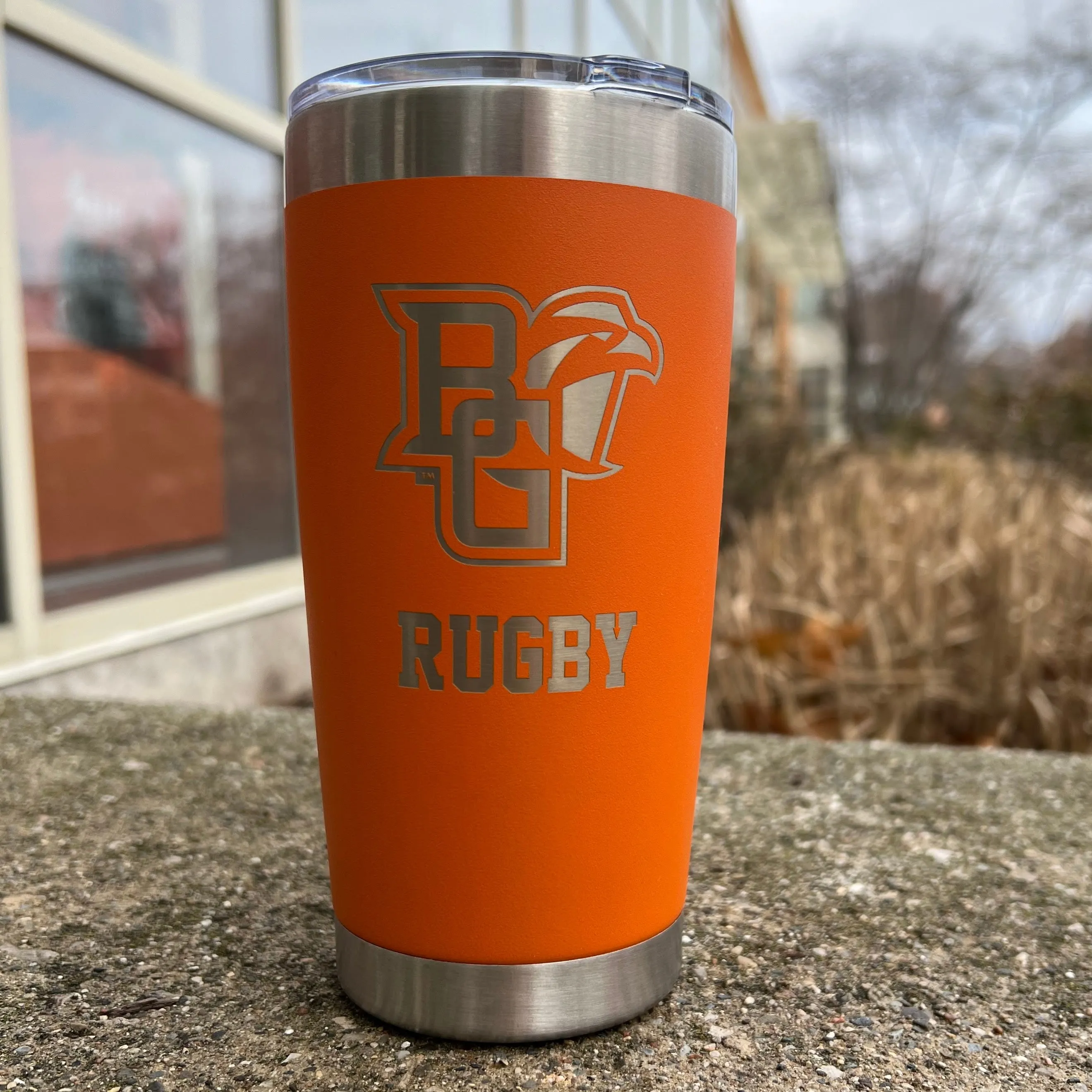 BGSU Rugby 20oz Orange Tumbler