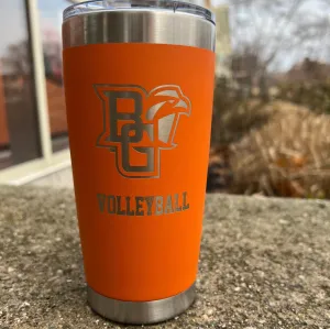 BGSU Volleyball 20oz Orange Tumbler
