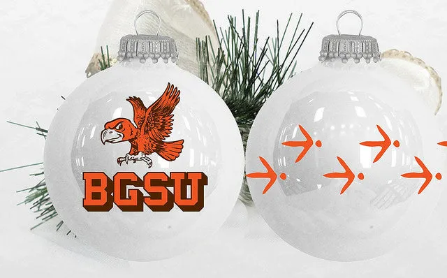 BGSU White Vintage Falcon  Ornament