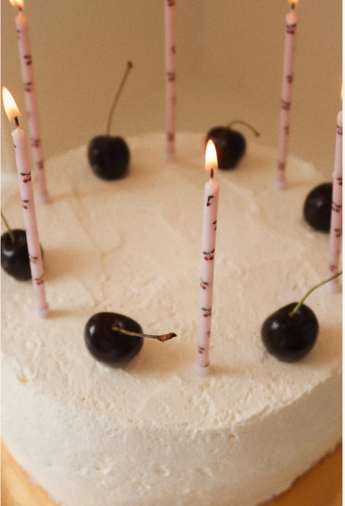 birthday candles print - cherry