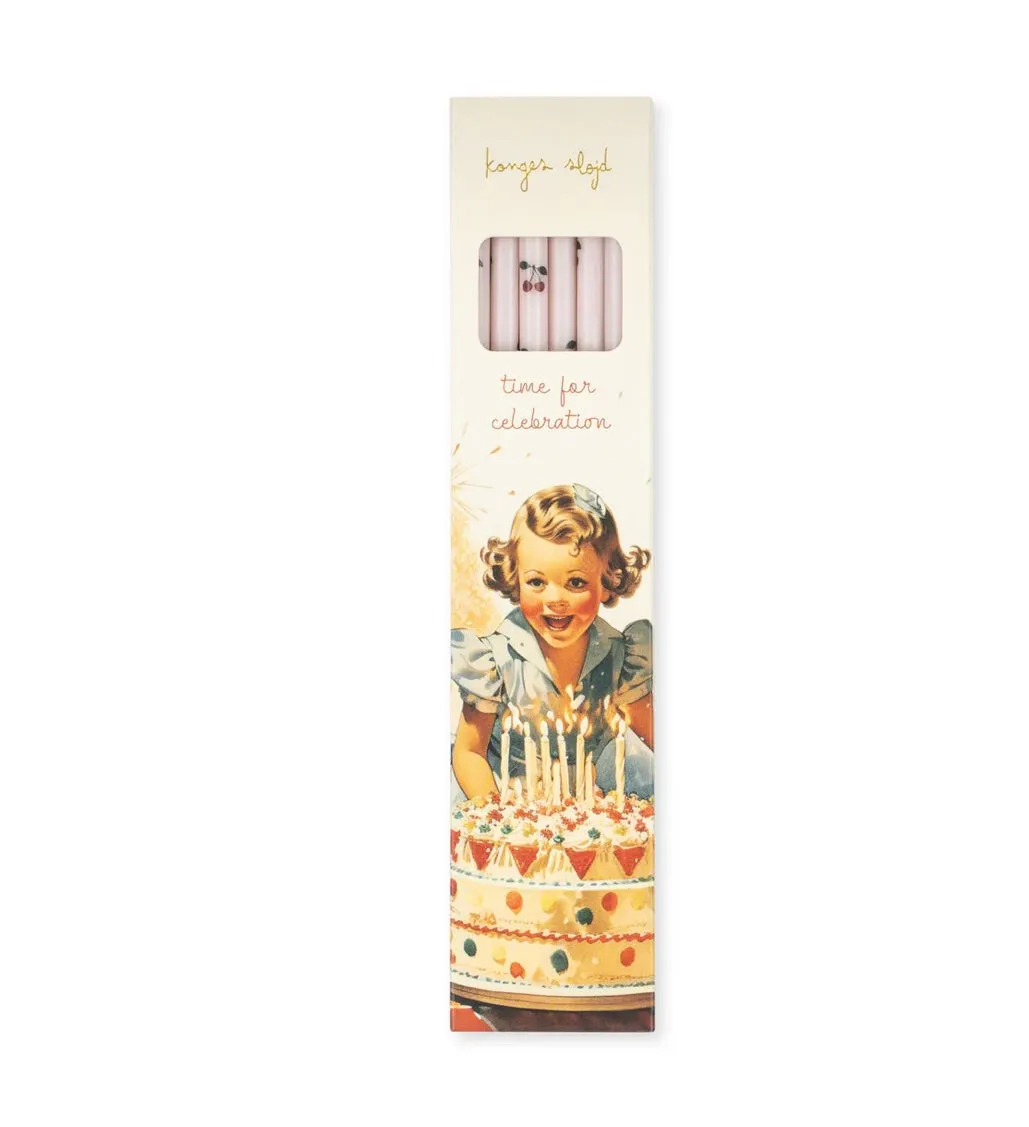 birthday candles print - cherry
