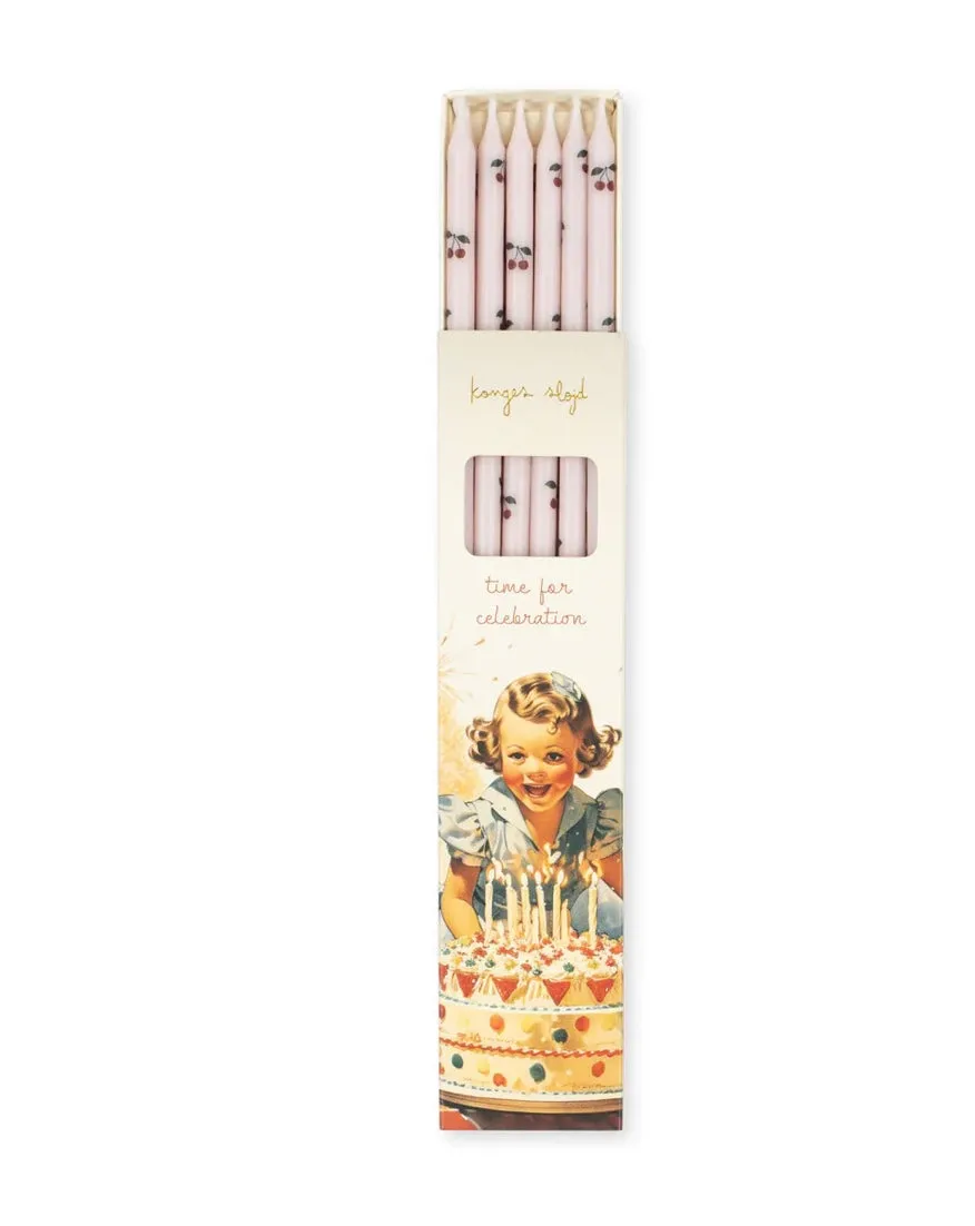 birthday candles print - cherry