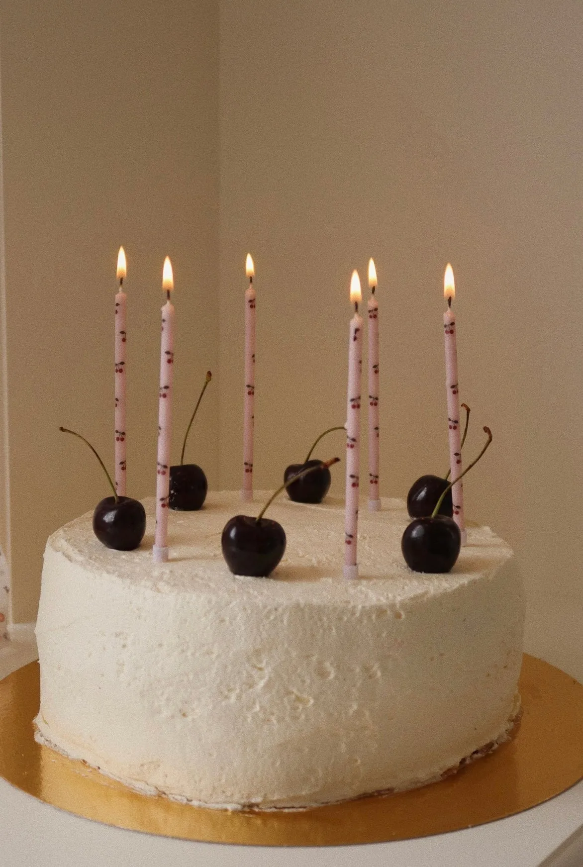birthday candles print - cherry