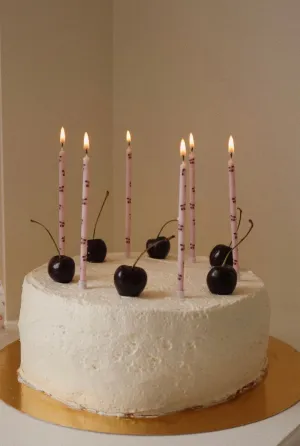 birthday candles print - cherry