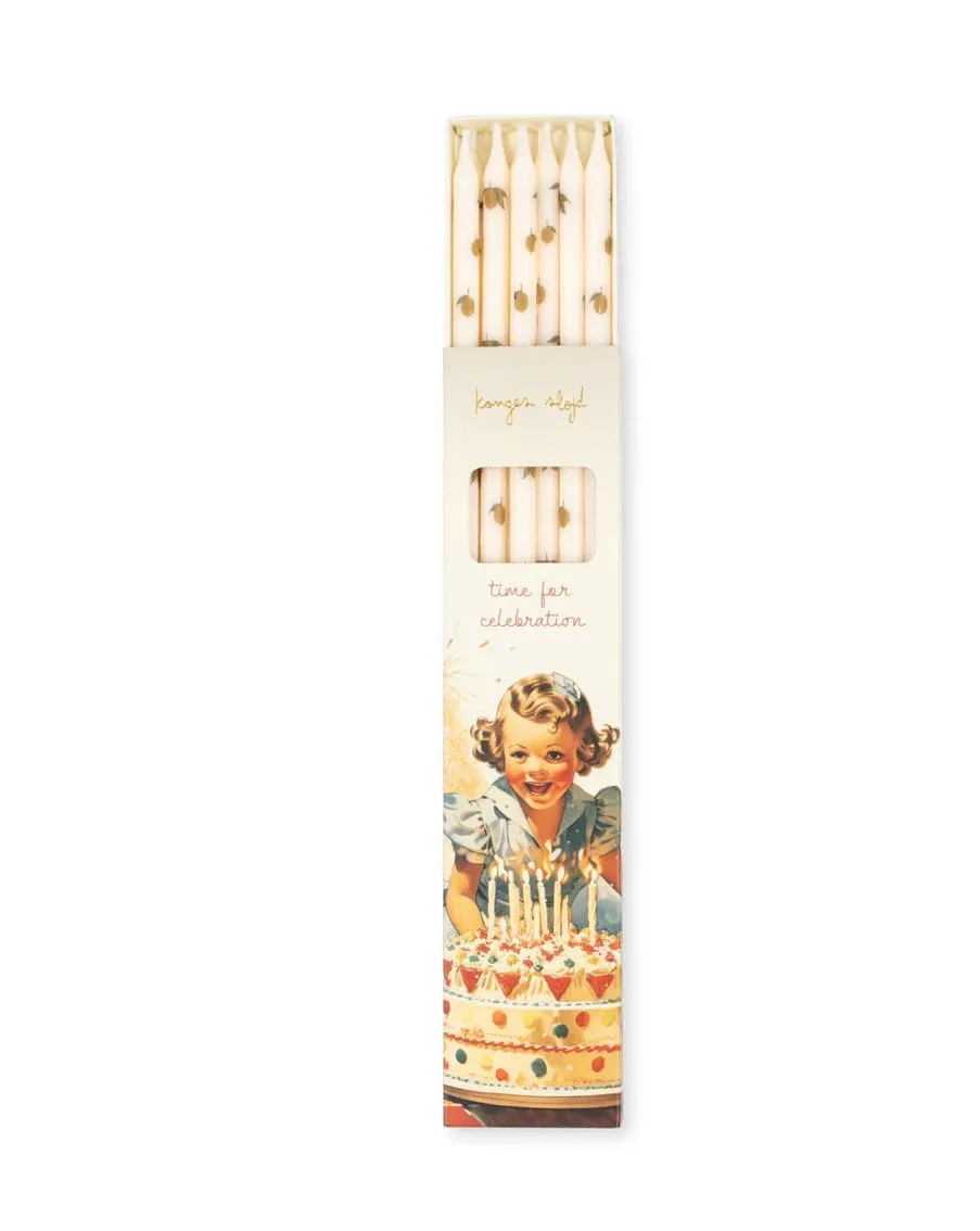 birthday candles print - lemon