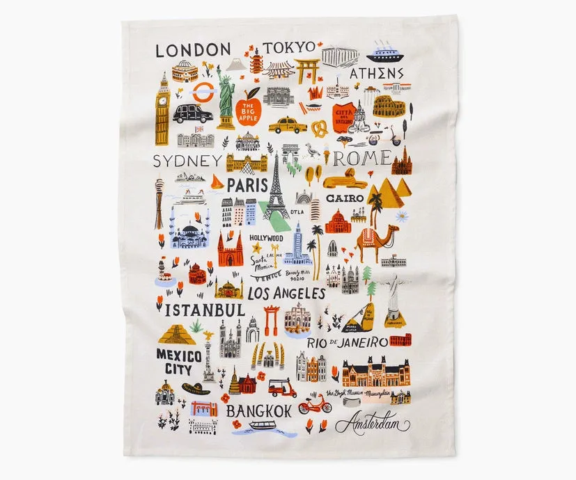Bon Voyage Tea Towel