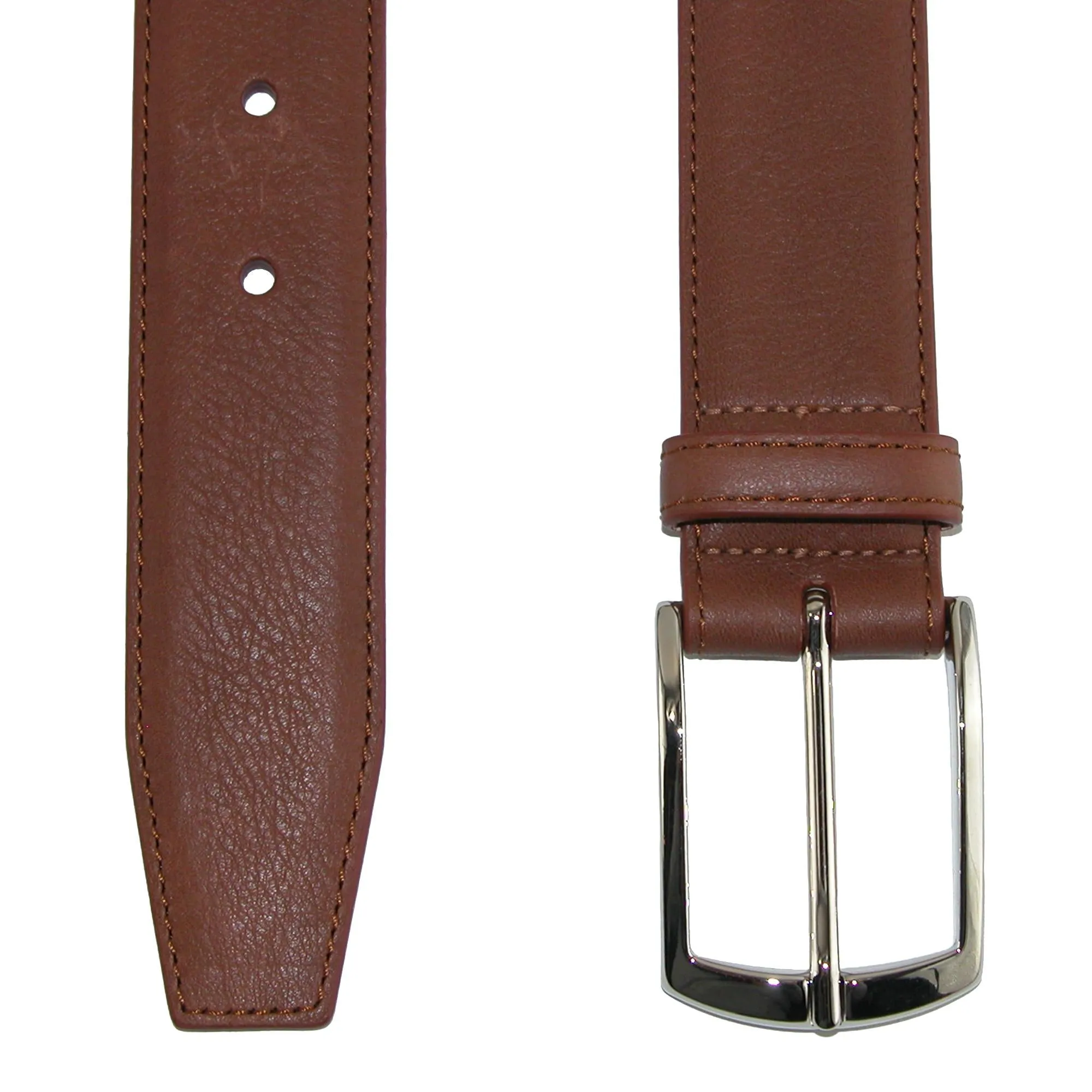 Borgo Boxcalf Dress Belt with Solid Brass Buckle
