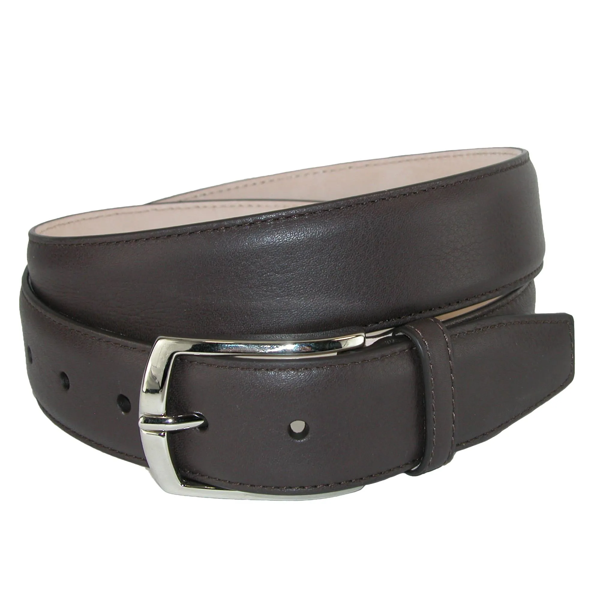 Borgo Boxcalf Dress Belt with Solid Brass Buckle