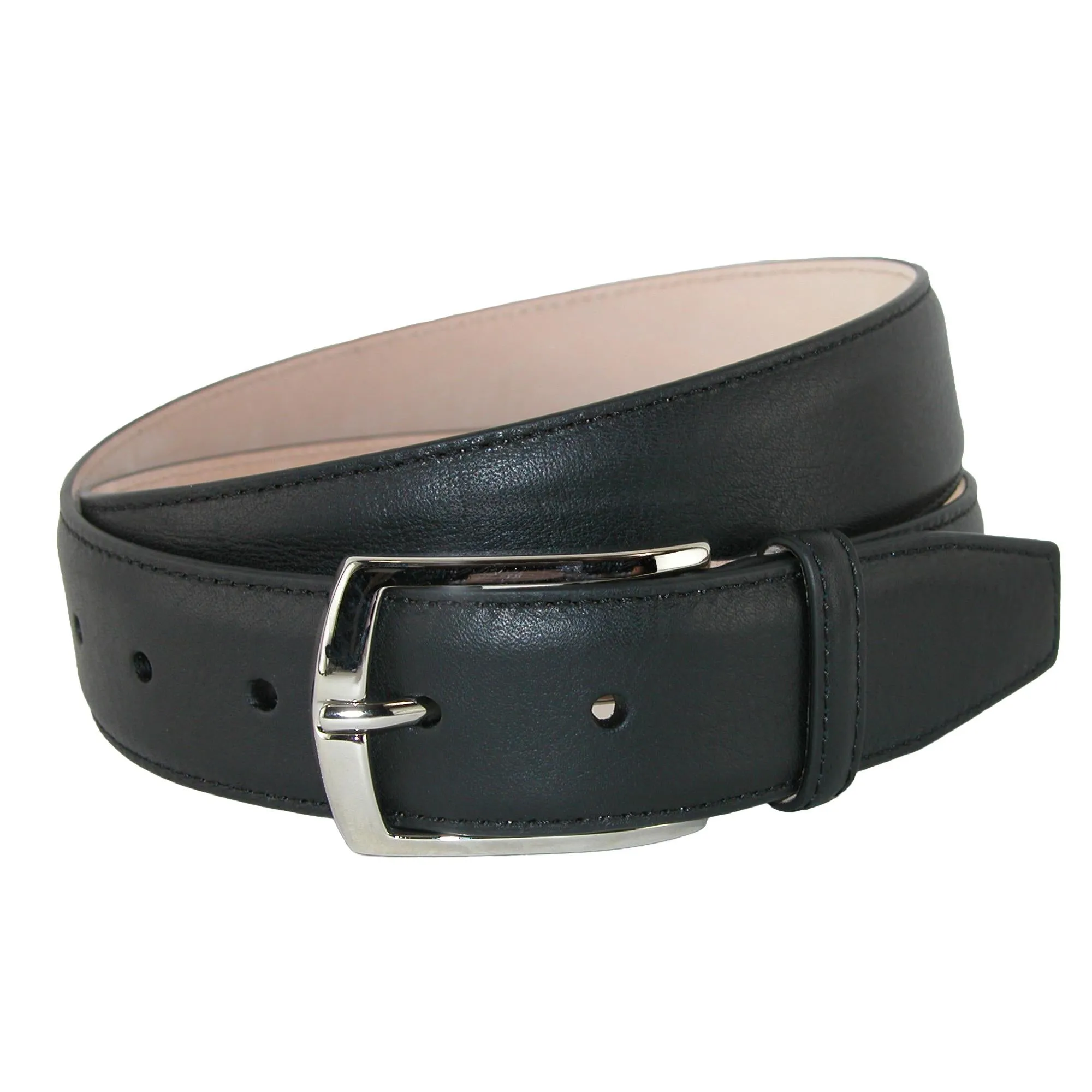 Borgo Boxcalf Dress Belt with Solid Brass Buckle