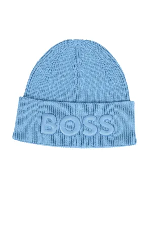 Boss Afox Beanie Hat Open Blue