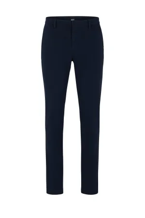 Boss Black Kaito 1 Cotton Trousers Dark Blue