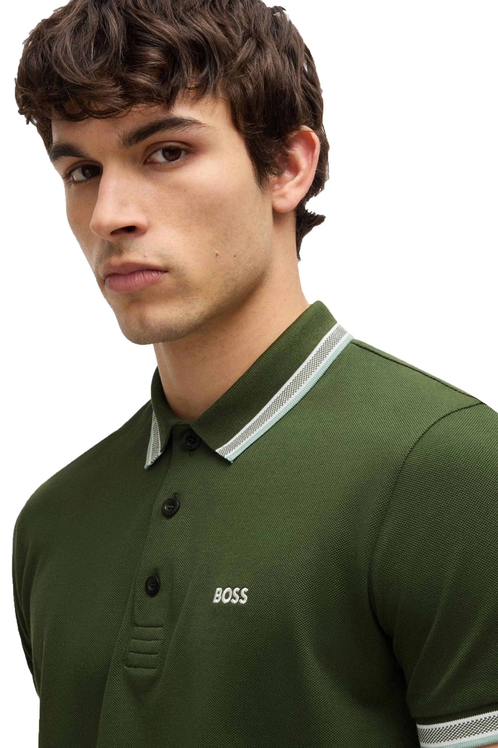 Boss Green Paddy Polo Shirt Forest Green