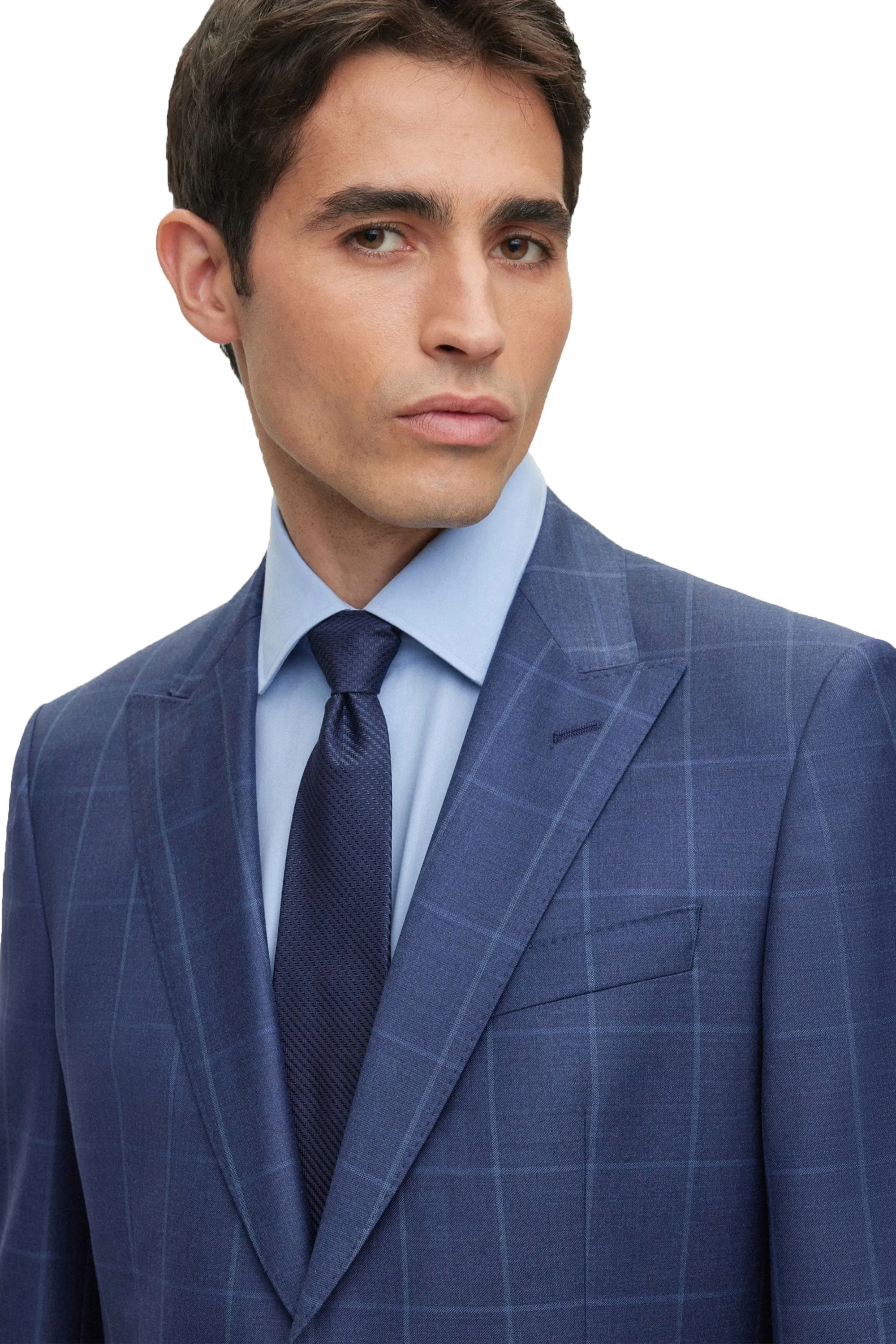 Boss H-huge-2pce-peak -232 Suit Dark Blue