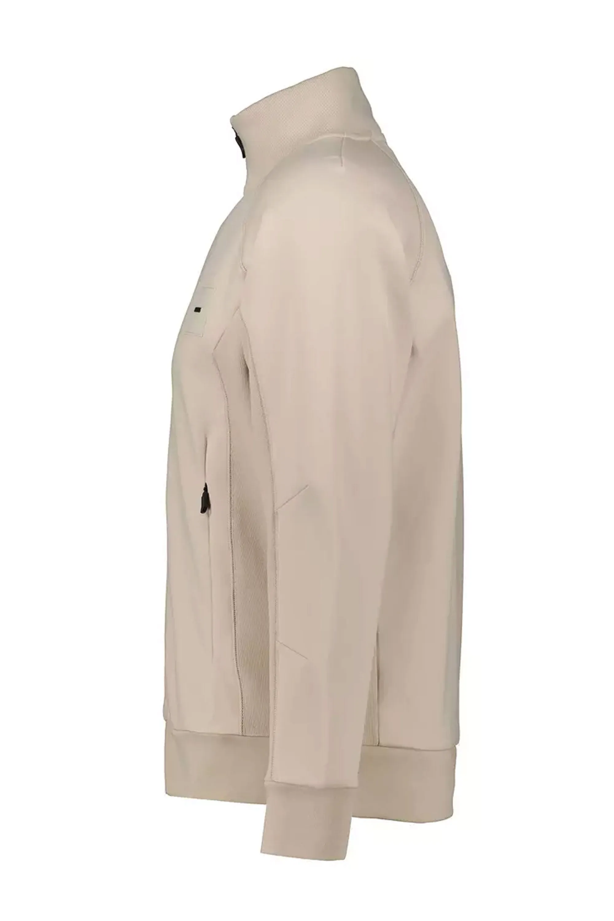 Boss Skaz Rib Full Zip Knitwear Open Beige