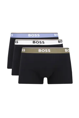 Boss Trunk 3p Power Boxers White/khaki/blue Trim