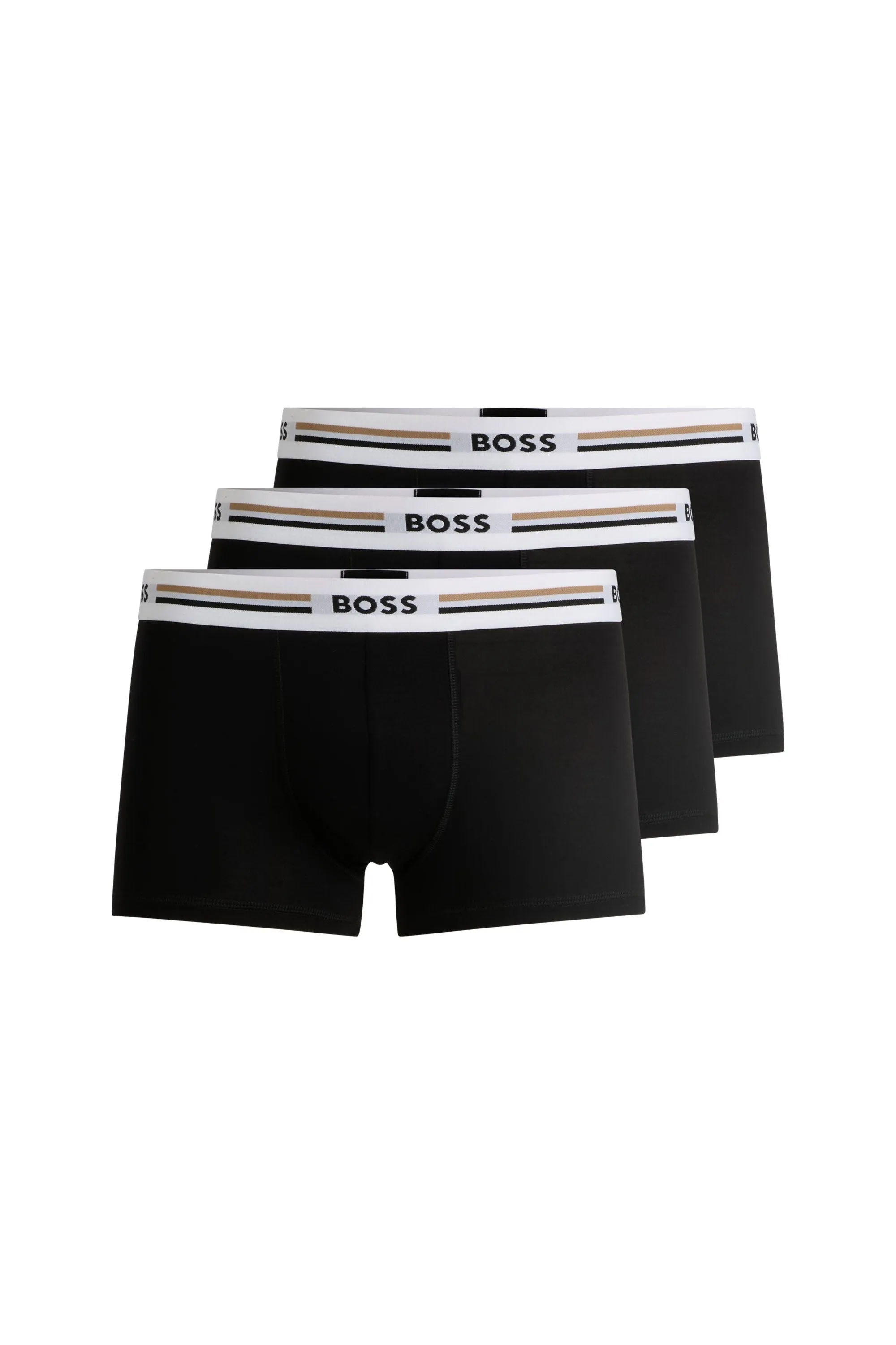 Boss Trunk 3p Revive Boxers Black