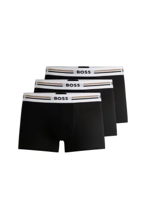 Boss Trunk 3p Revive Boxers Black