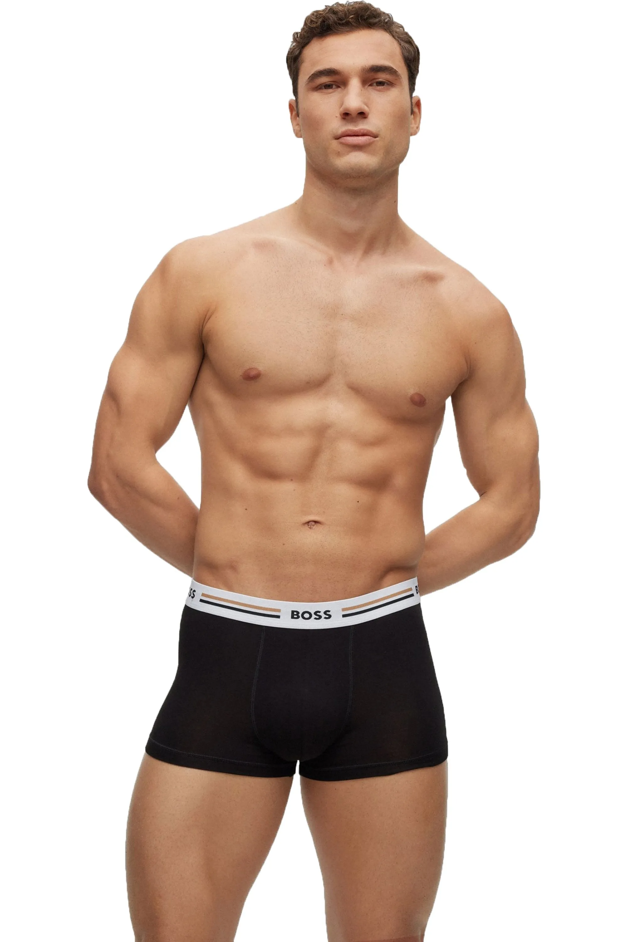 Boss Trunk 3p Revive Boxers Black