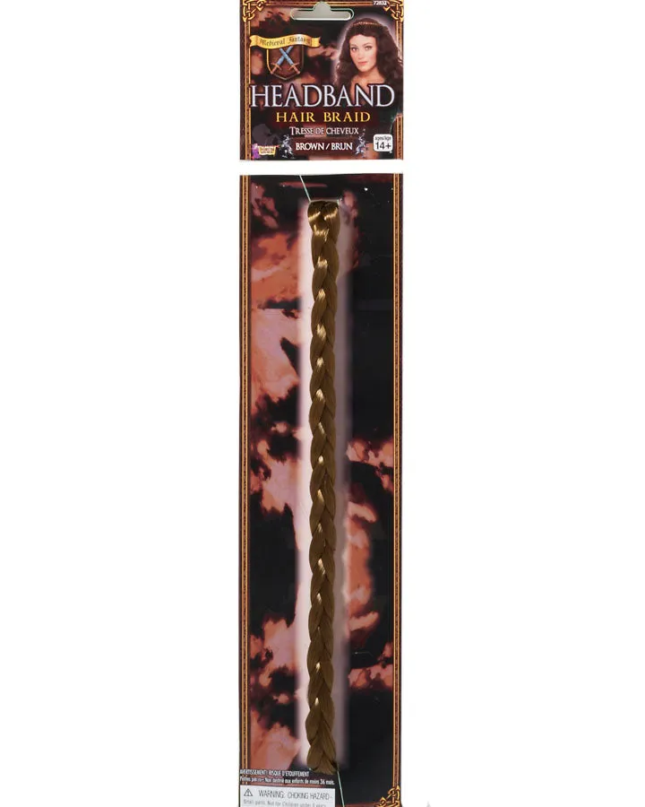 Brown Braided Headband