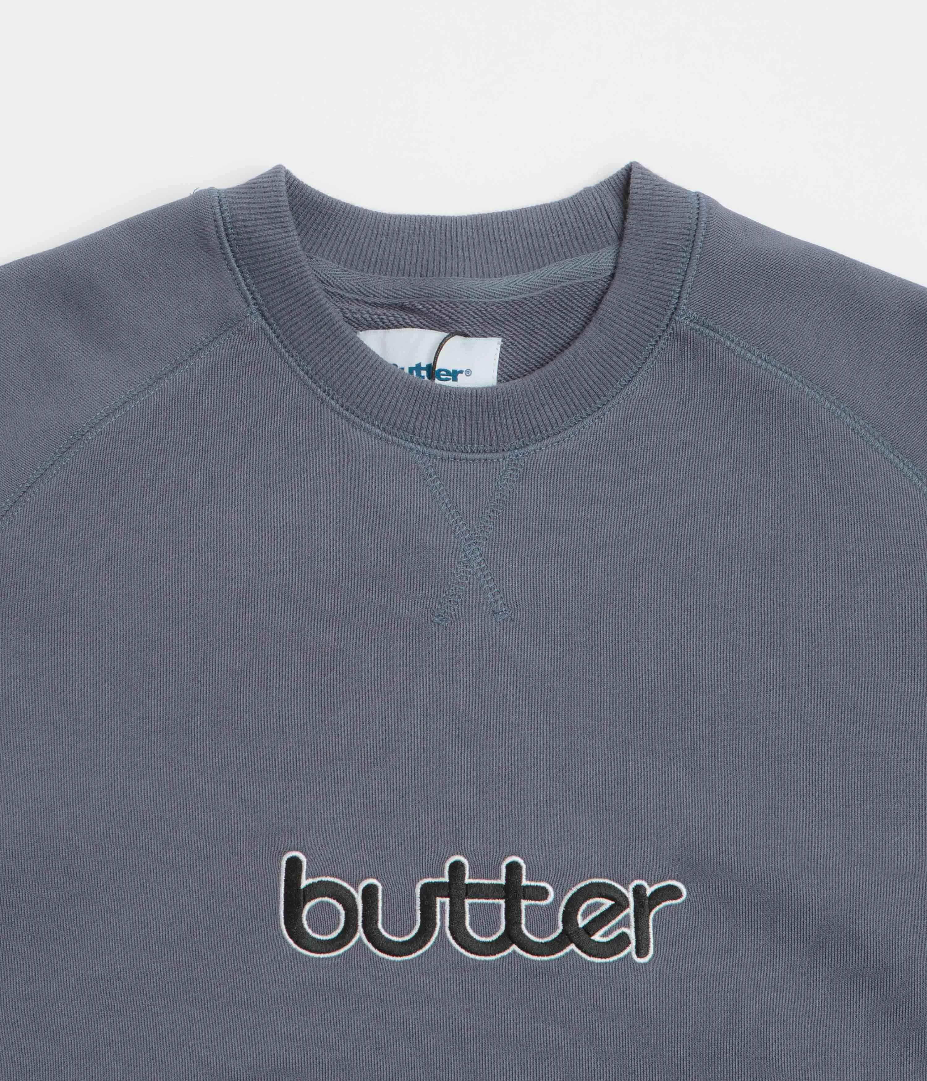 Butter Goods Aspect Crewneck Sweatshirt - Slate / Denim