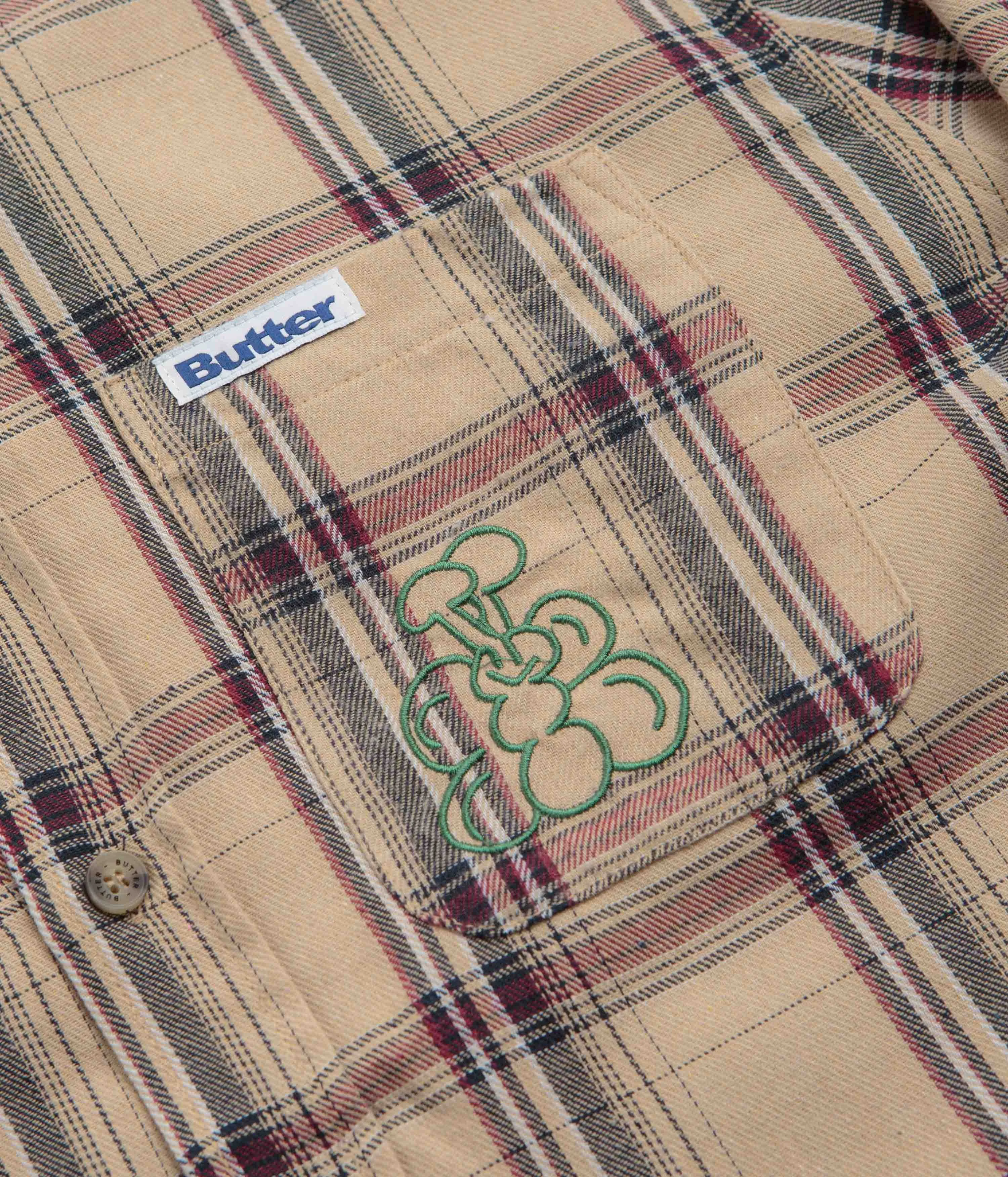 Butter Goods Bugs Flannel Shirt - Tan