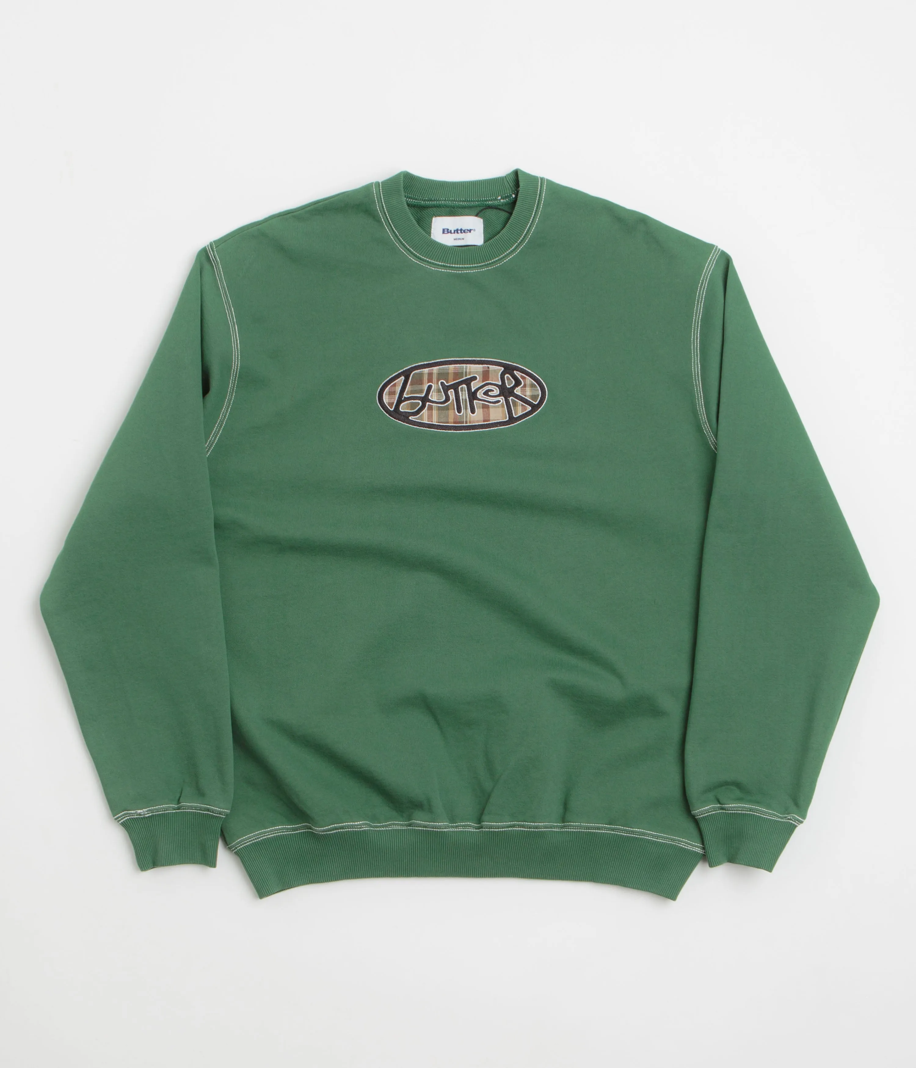 Butter Goods Crust Crewneck Sweatshirt - Washed Forest