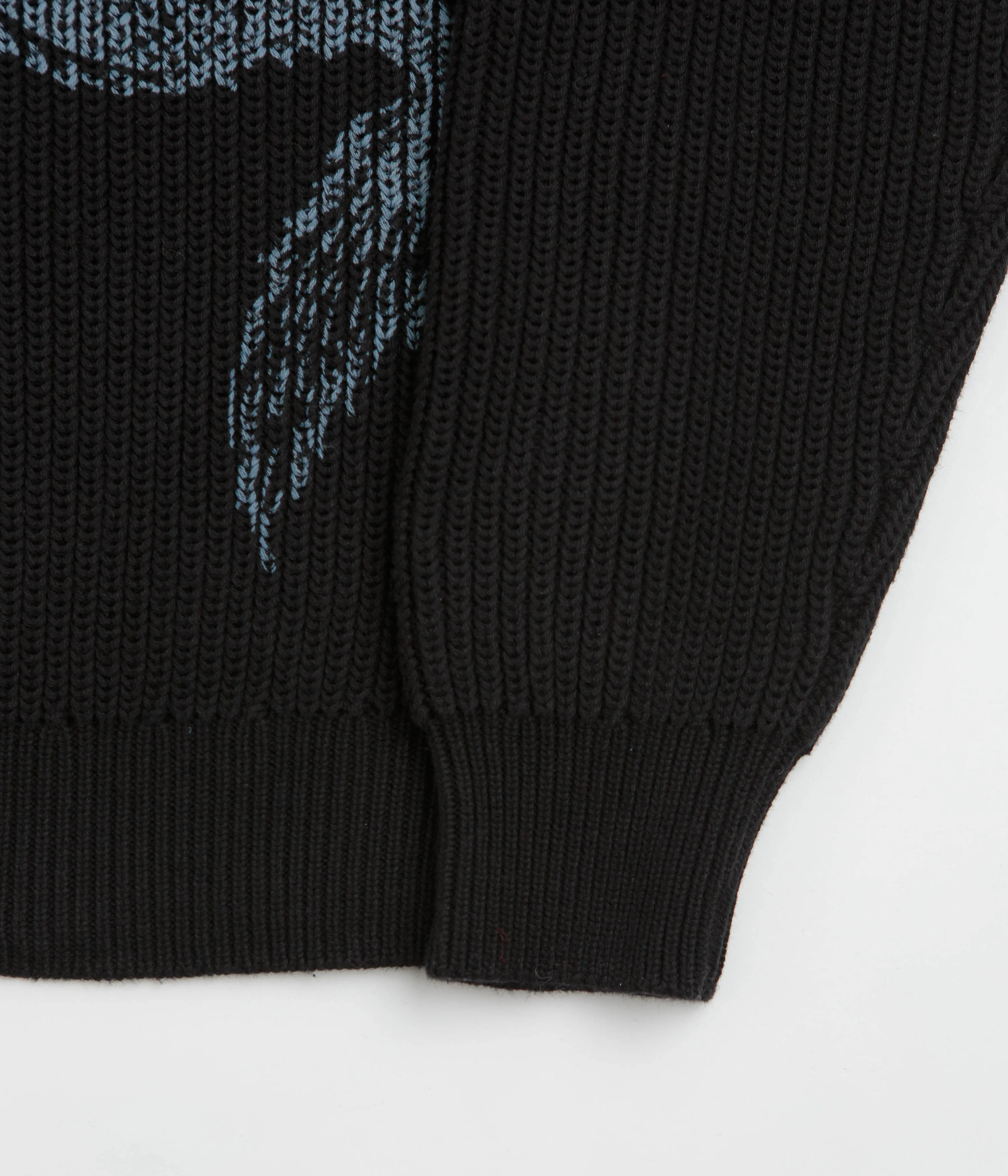 Butter Goods Dragon Zip-Thru Knit Sweatshirt - Black