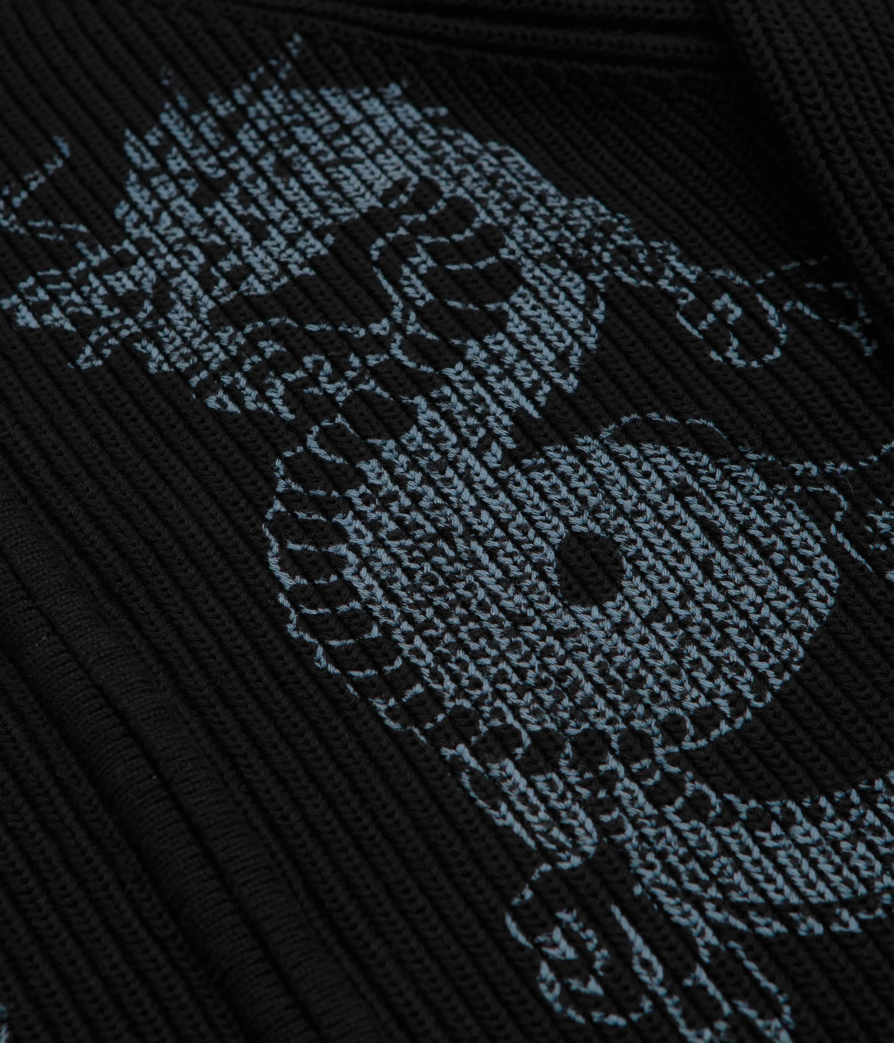 Butter Goods Dragon Zip-Thru Knit Sweatshirt - Black