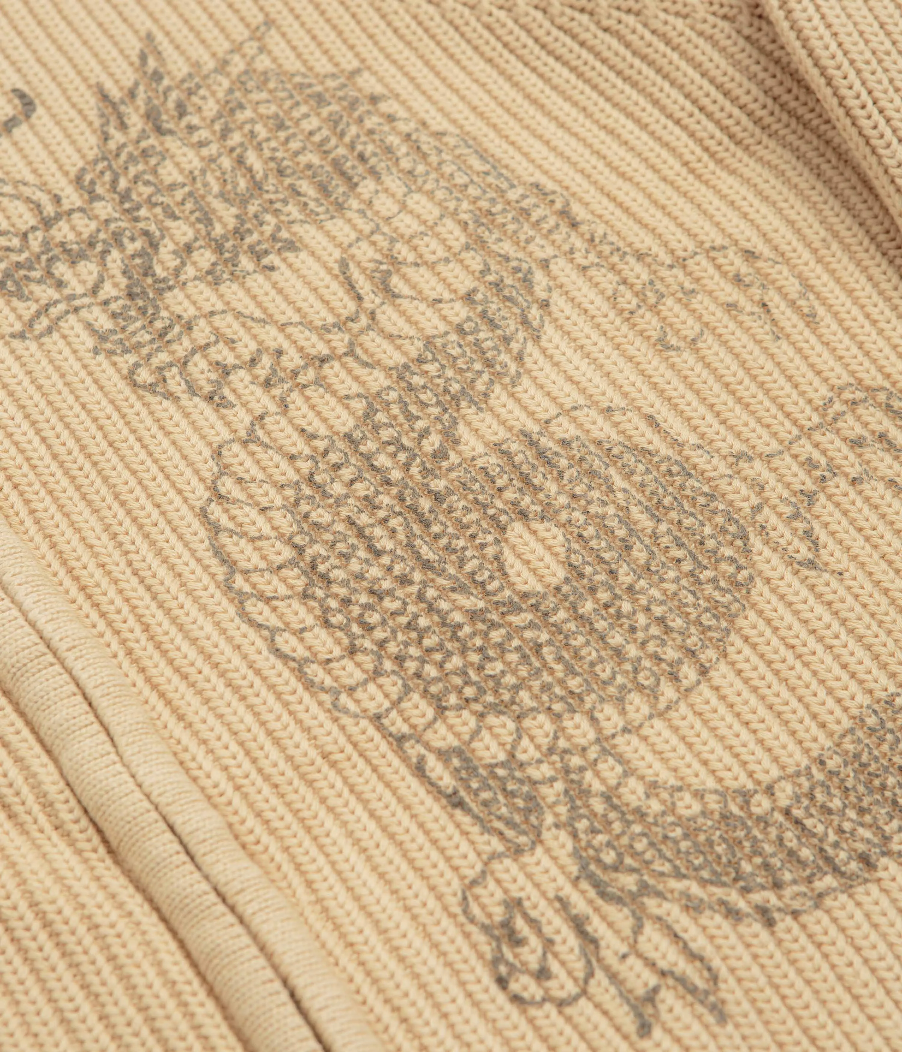 Butter Goods Dragon Zip-Thru Knit Sweatshirt - Sand