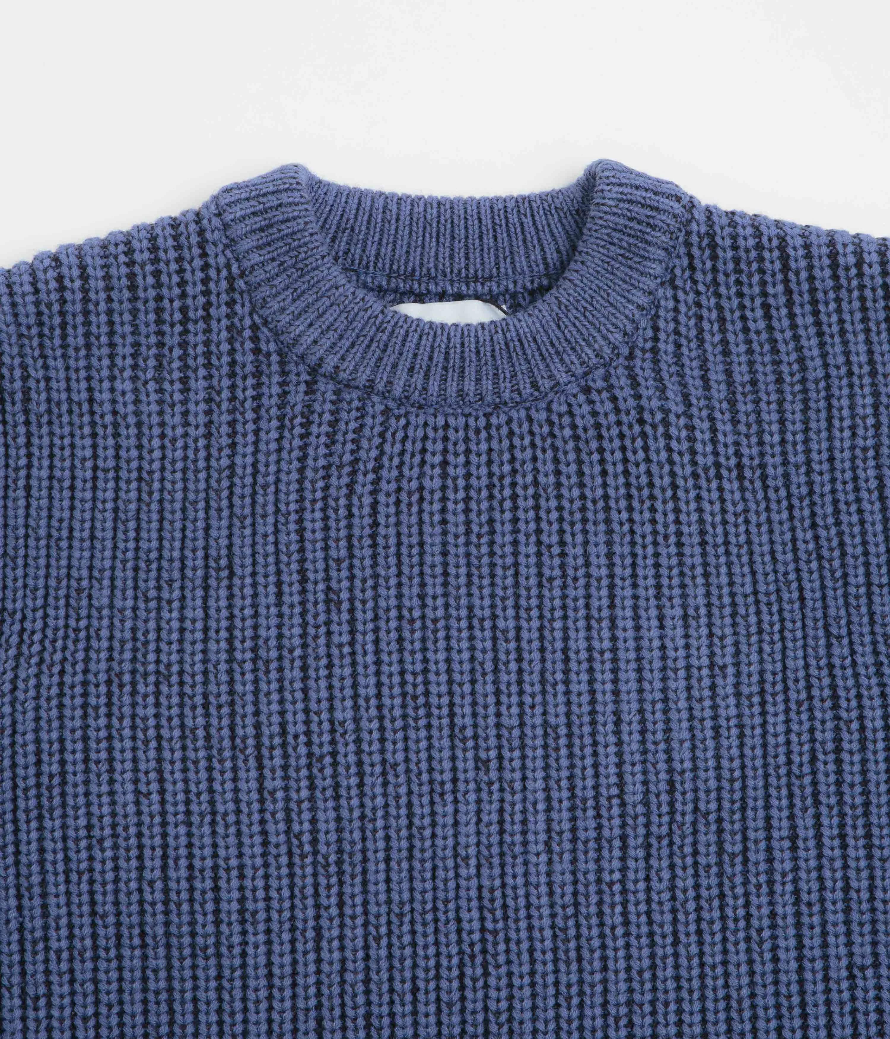Butter Goods Drain Knit Sweatshirt - Midnight